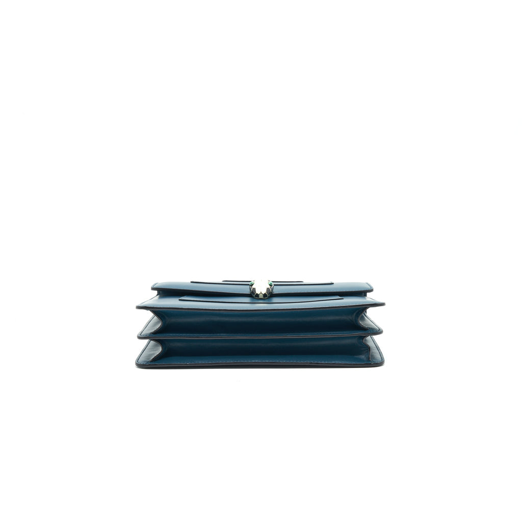 BVLGARI SERPENTI FOREVER TOP HANDLE BAG DARK GREEN