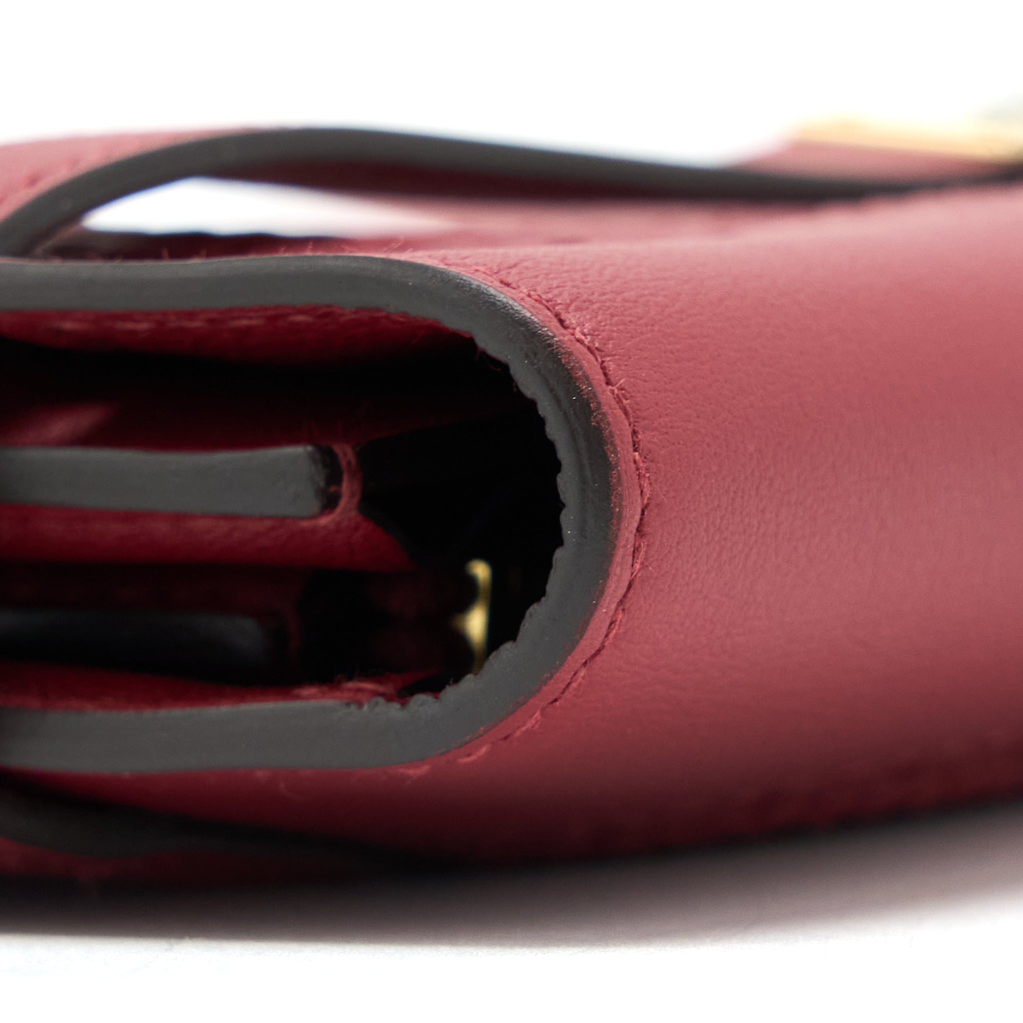 HERMES KELLY CLASSIC GHILLIES WALLET SWIFT K1 ROUGE GRENAT GHW