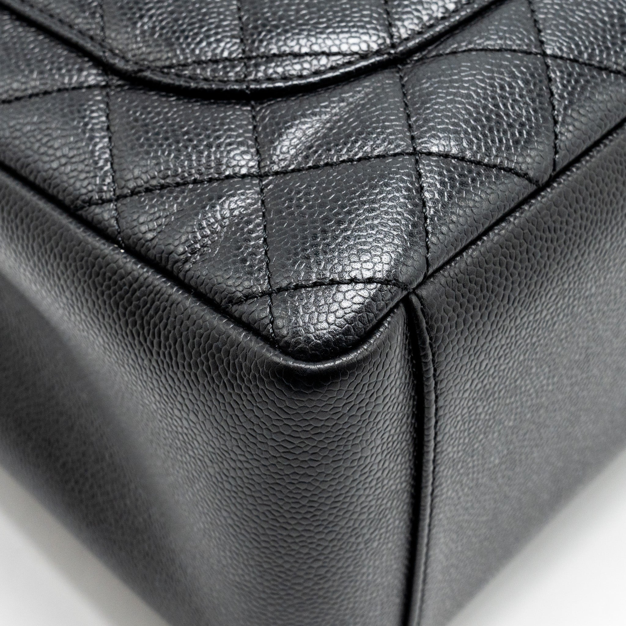 CHANEL GRAND SHOPPING TOTE BAG CAVIAR BLACK SHW