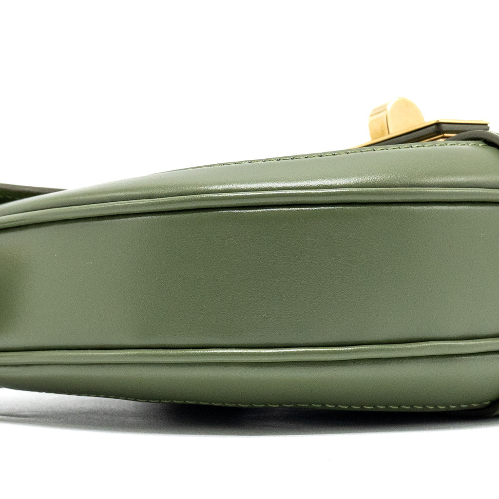 CELINE SMALL BESACE BAG CALFSKIN LIGHT KHAKI GHW