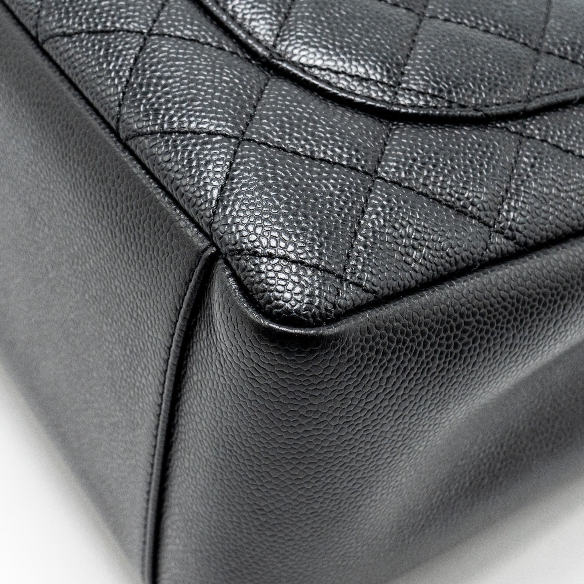 CHANEL GRAND SHOPPING TOTE BAG CAVIAR BLACK SHW