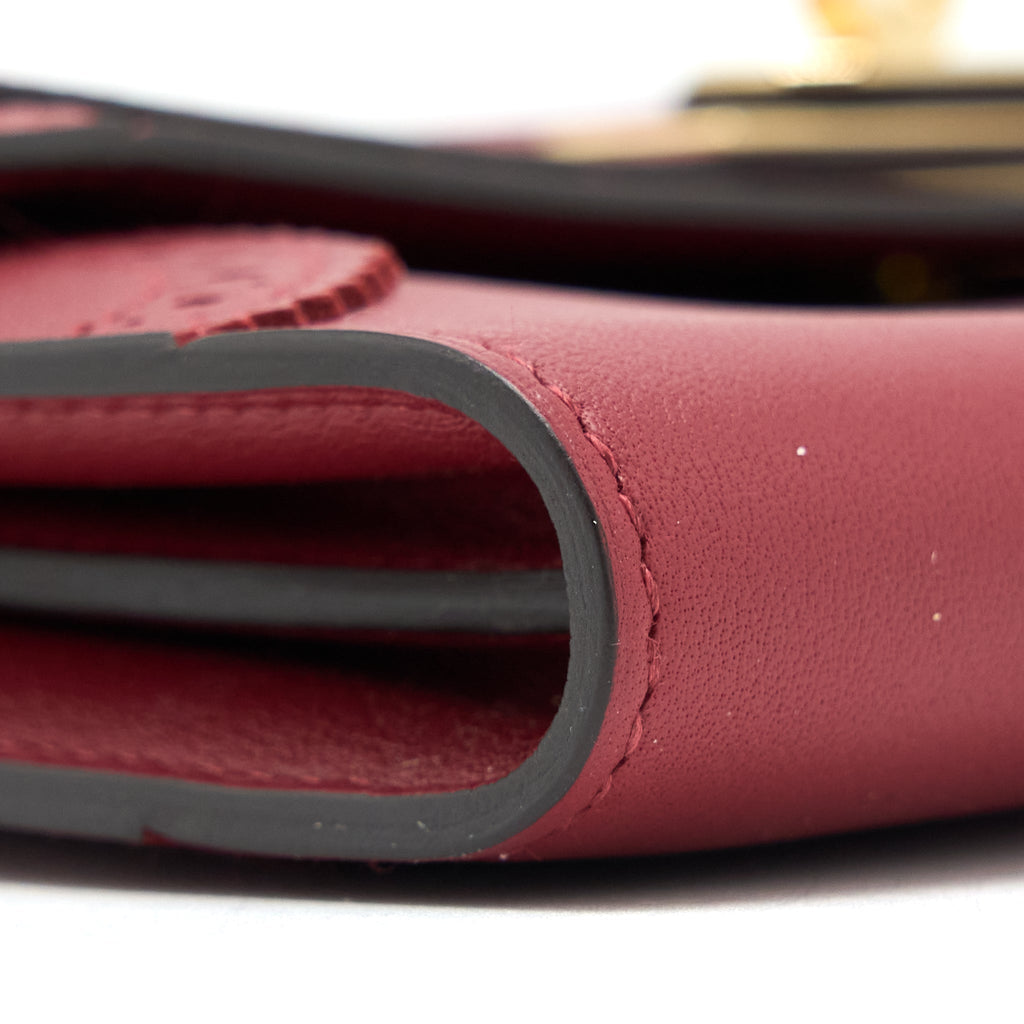 HERMES KELLY CLASSIC GHILLIES WALLET SWIFT K1 ROUGE GRENAT GHW