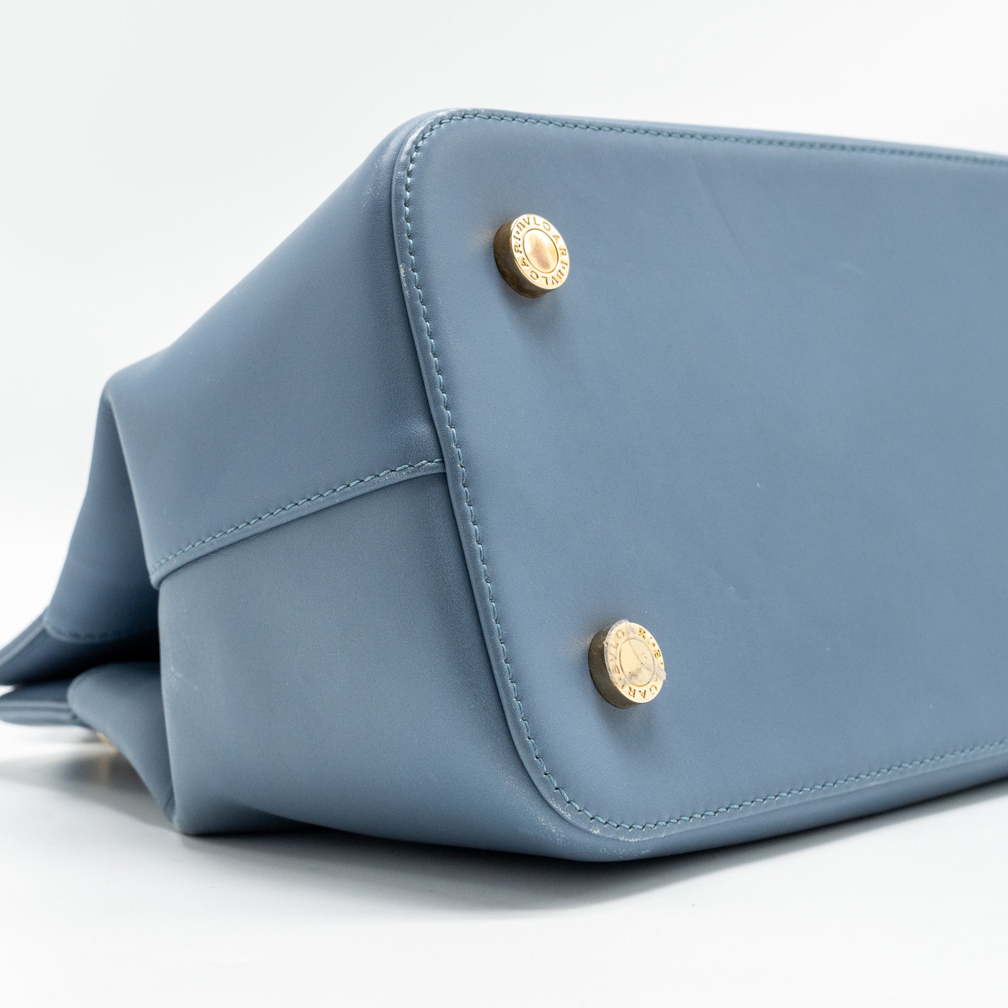 BVLGARI ISABELLA ROSSELLINI BAG LEATHER BLUE/LIGHT PURPLE GHW