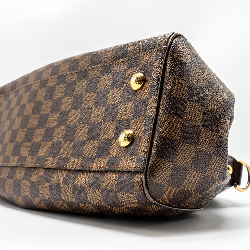 LOUIS VUITTON TREVI TOTE BAG DAMIER EBENE CANVAS GHW