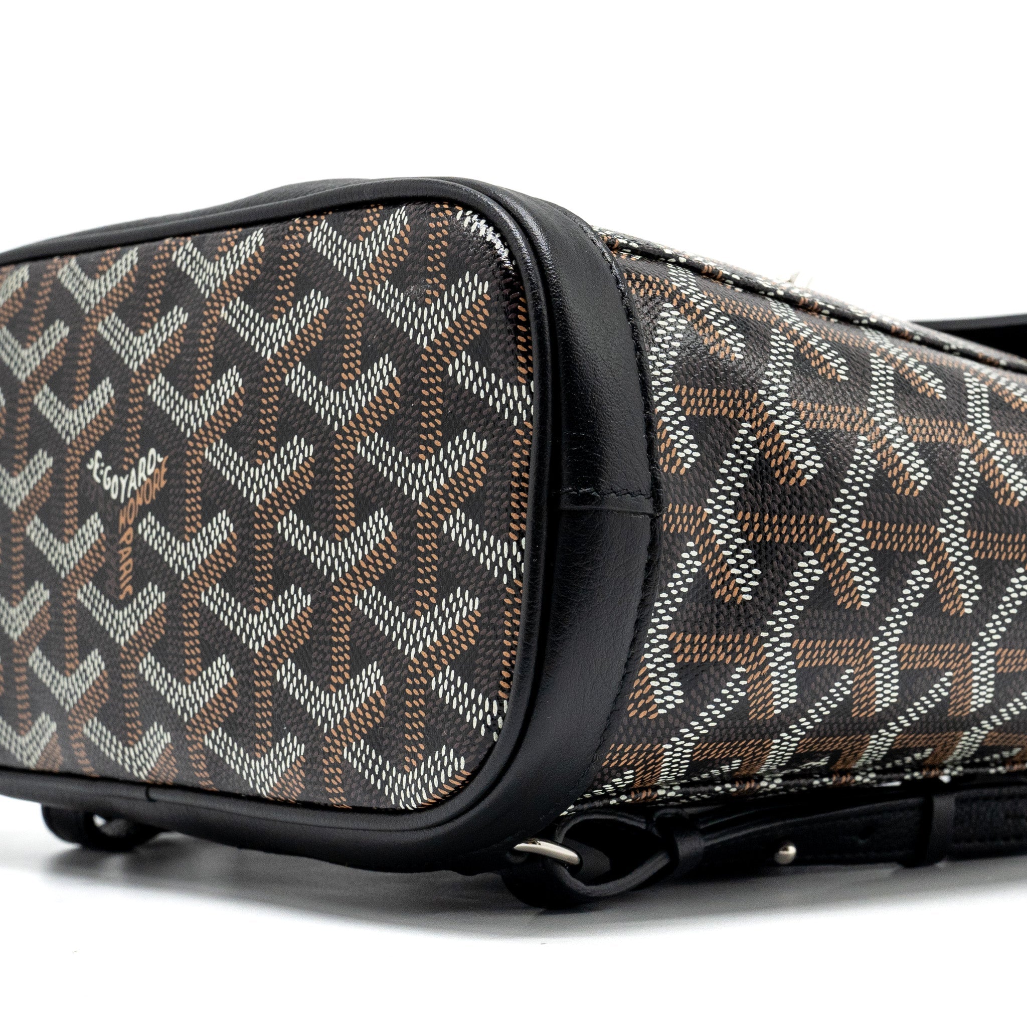 GOYARD MINI ALPIN BACKPACK GOYRADLINE CANVAS / LEATHER BLACK SHW