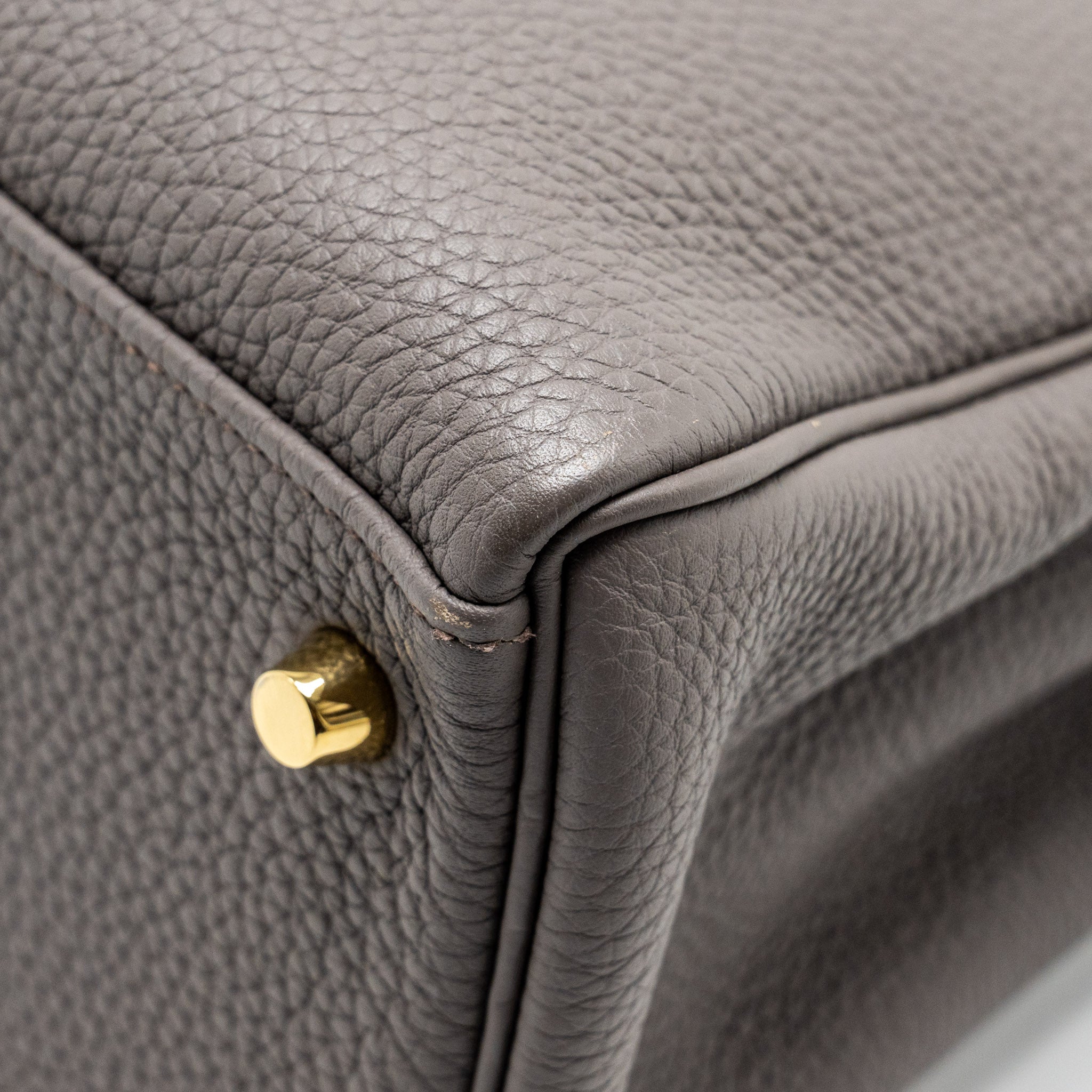HERMES KELLY 32 TOGO 8F GRIS ETAIN GHW