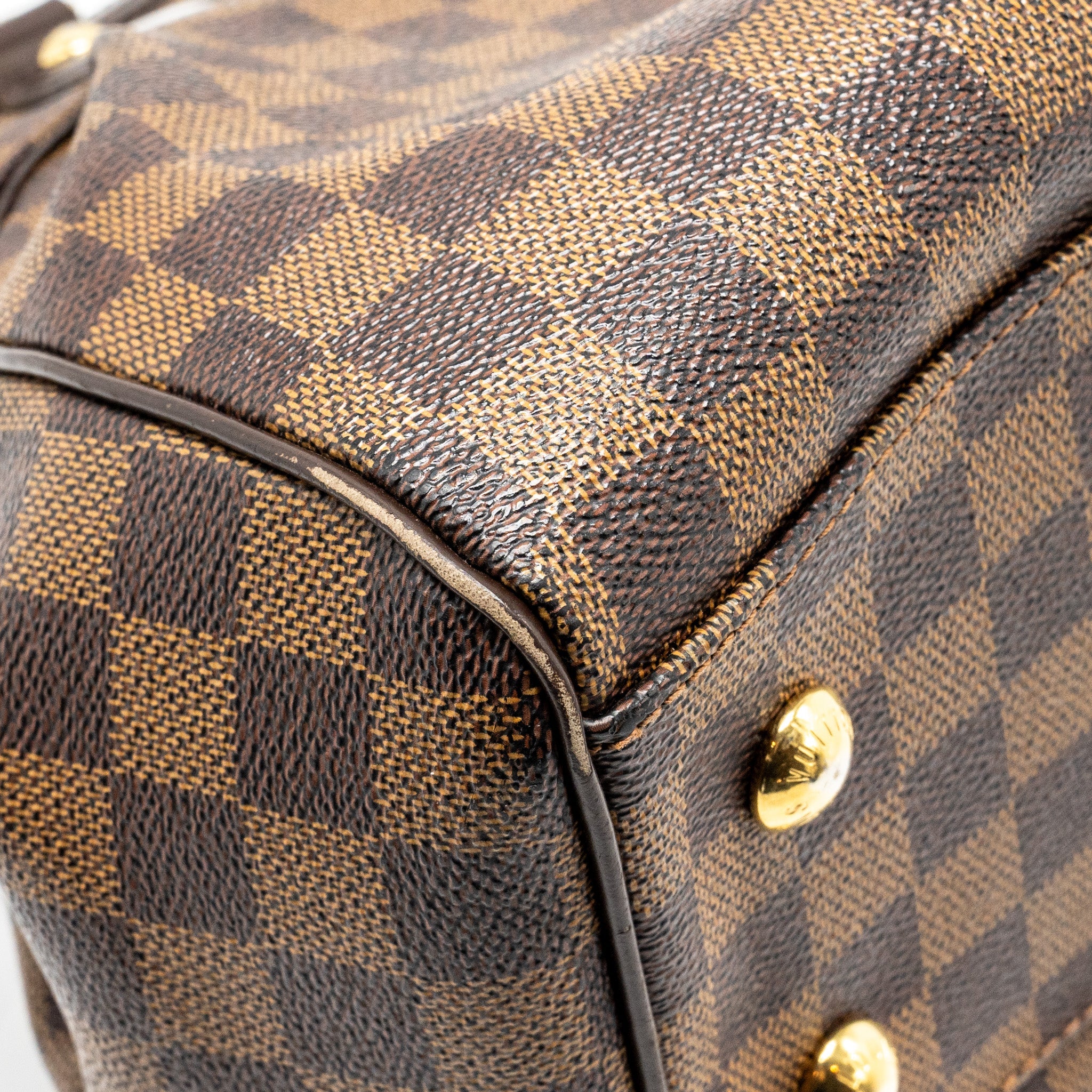LOUIS VUITTON TREVI TOTE BAG DAMIER EBENE CANVAS GHW