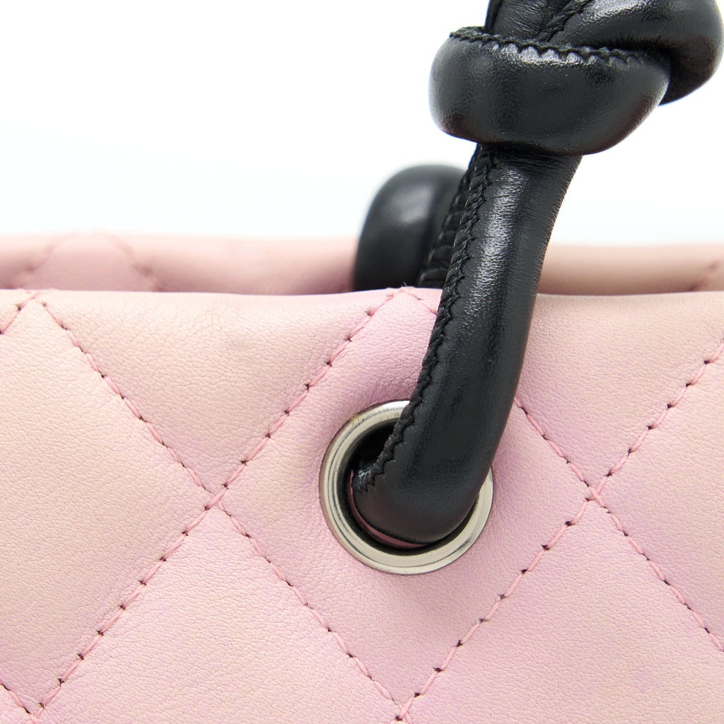 CHANEL VINTAGE CAMNON TOTE PINK/BLACK SHW