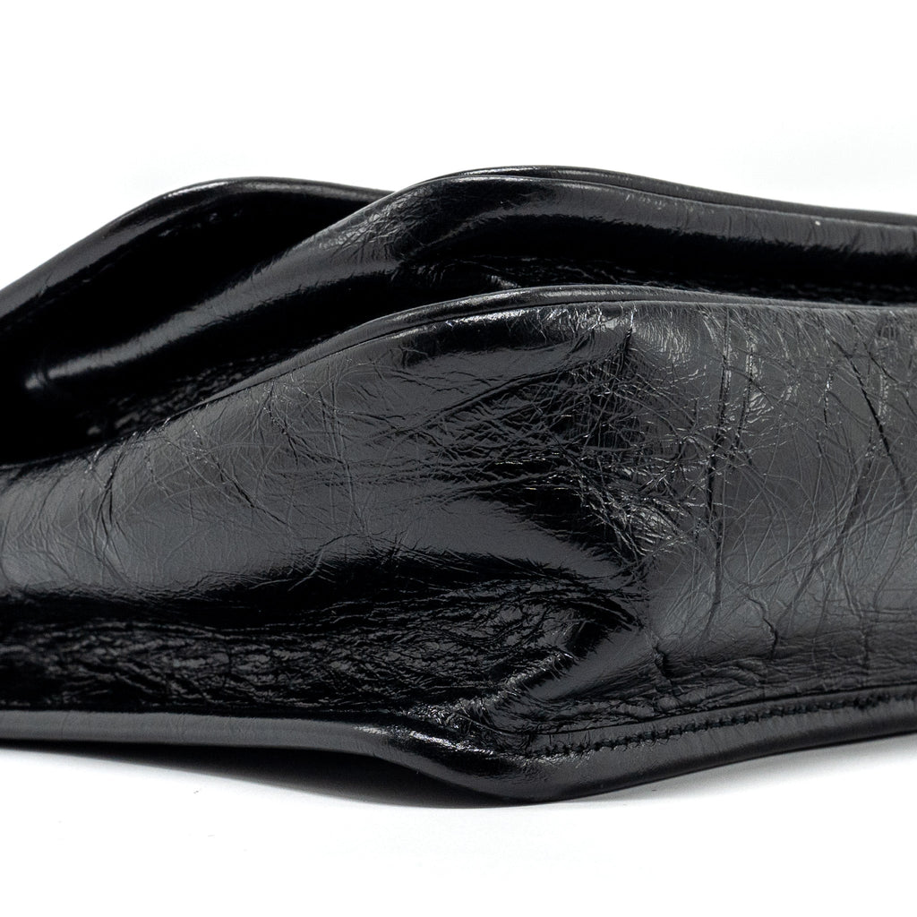 SAINT LAURENT BABY NIKI LEATHER BLACK SHW