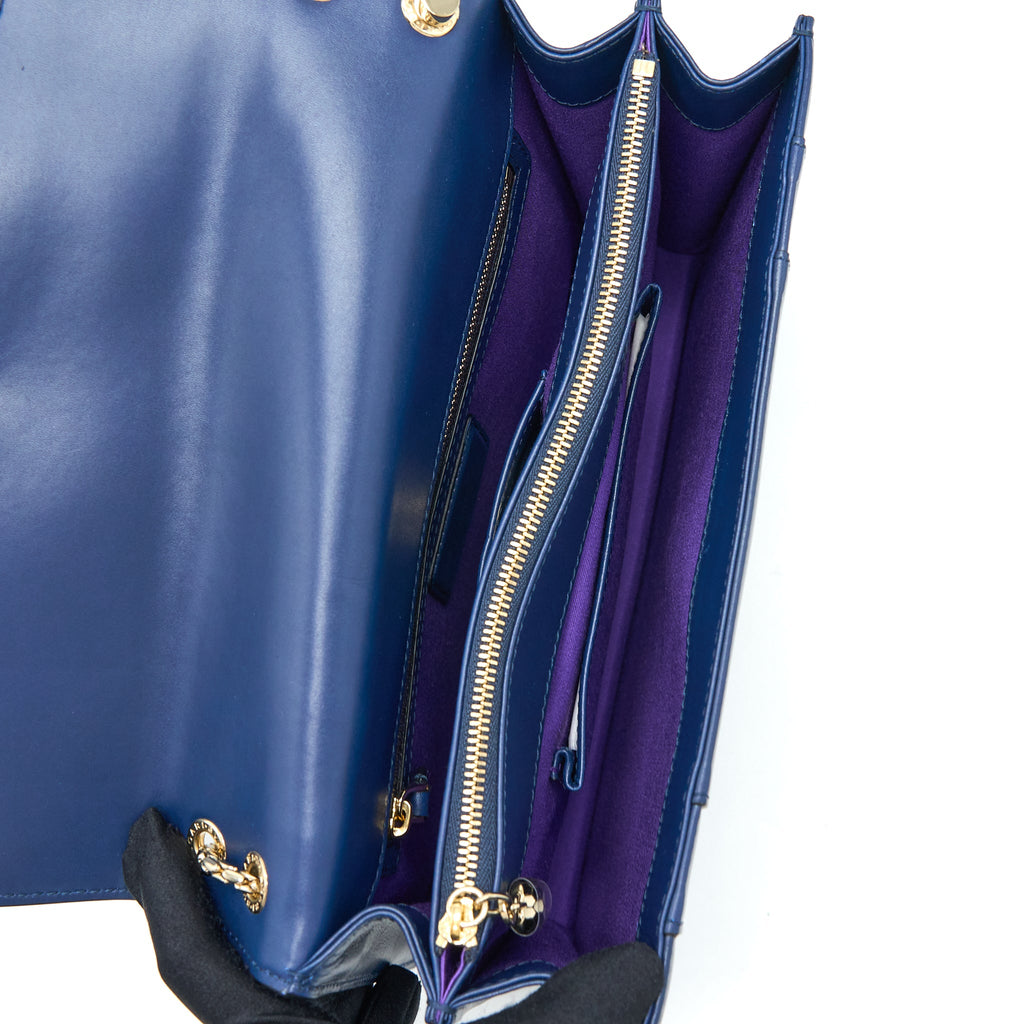 BVLGARI SERPENTI FOREVER SHOULDER BAG CALFSKIN DARK BLUE LGHW