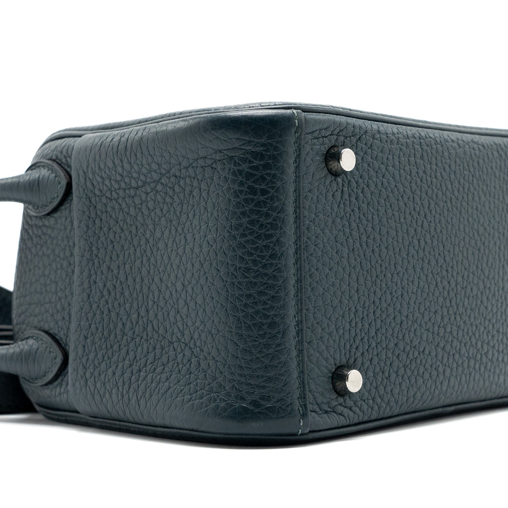 HERMES MINI LINDY CLEMENCE VERT CYPRES SHW