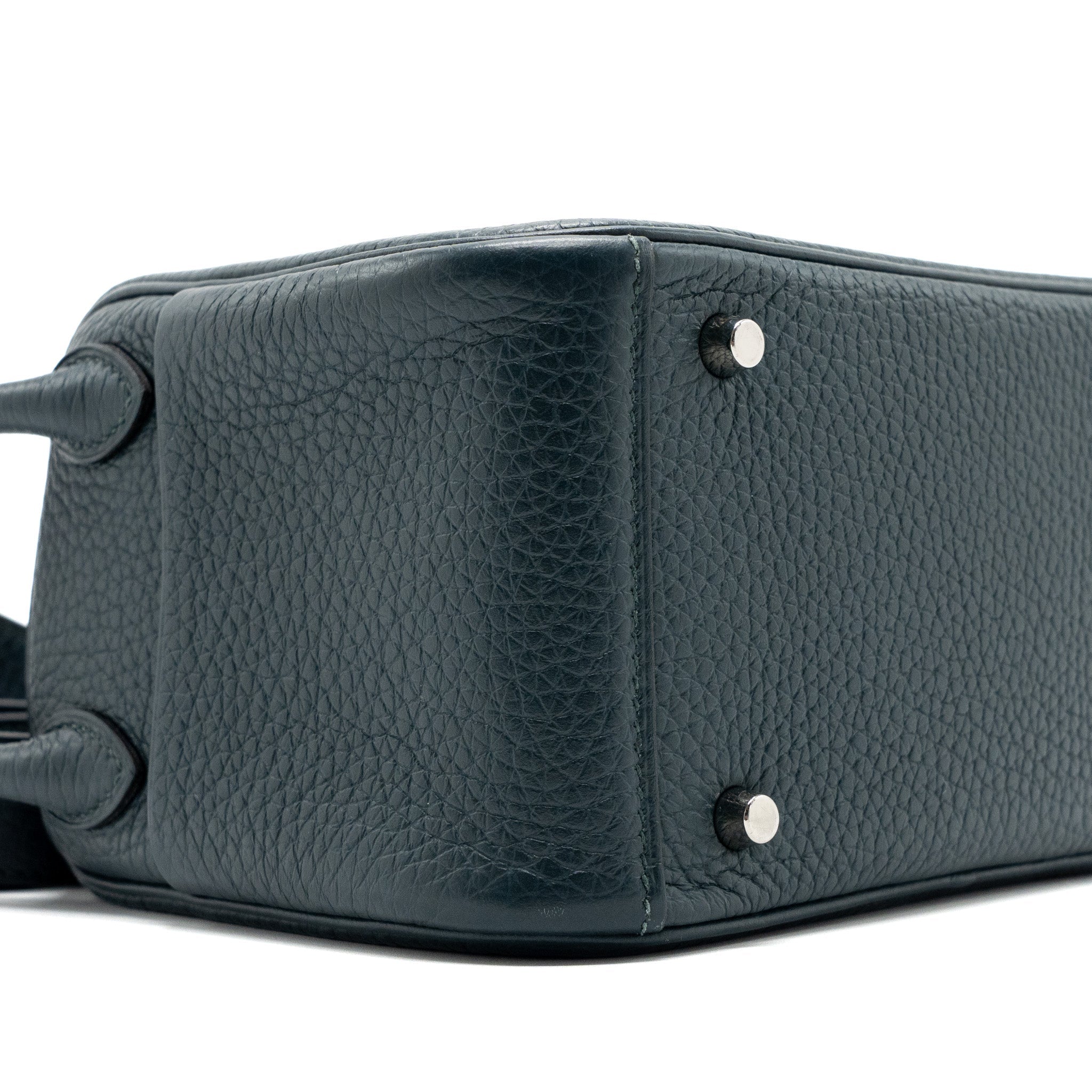 HERMES MINI LINDY CLEMENCE VERT CYPRES SHW