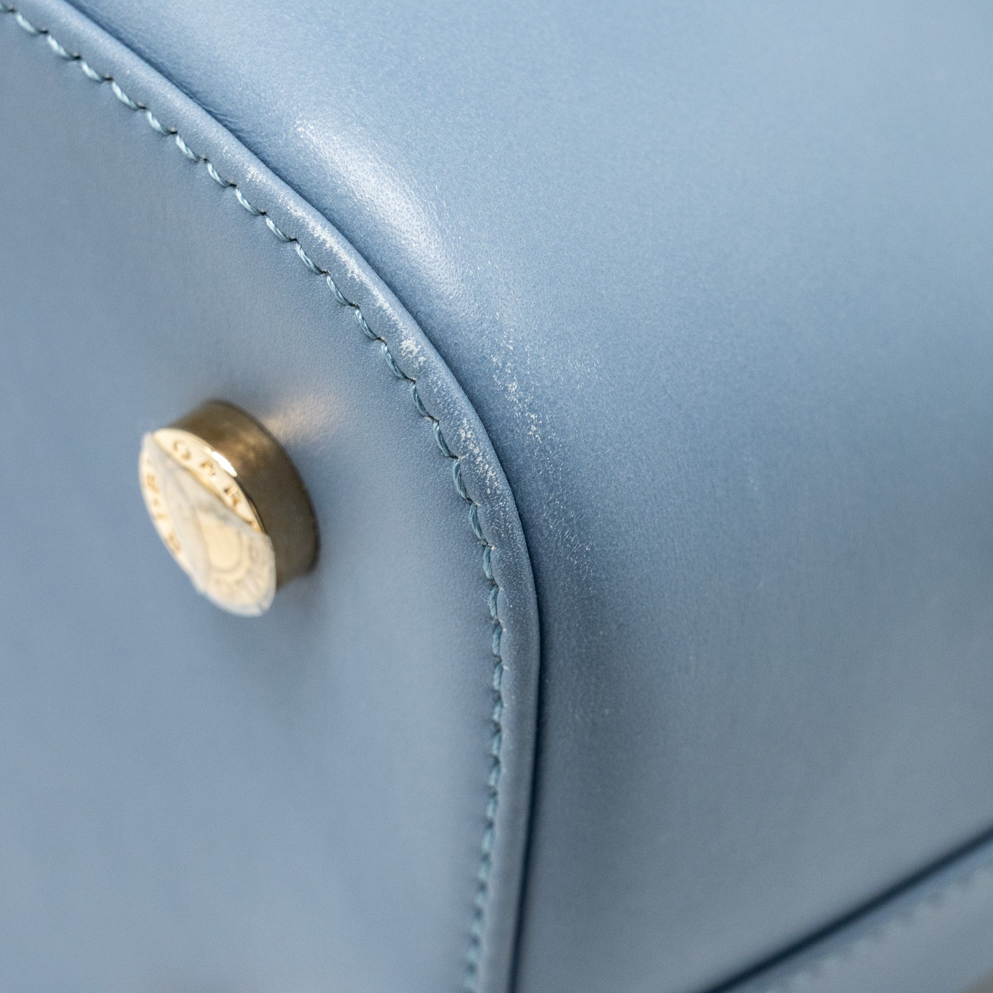 BVLGARI ISABELLA ROSSELLINI BAG LEATHER BLUE/LIGHT PURPLE GHW