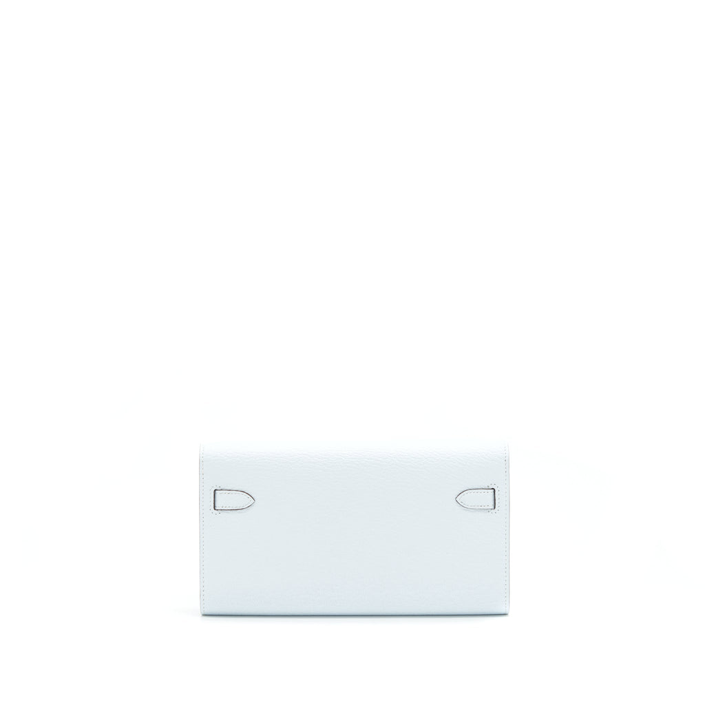 HERMES CLASSIC KELLY TO GO CHEVRE MYSORE BLUE BRUME SHW