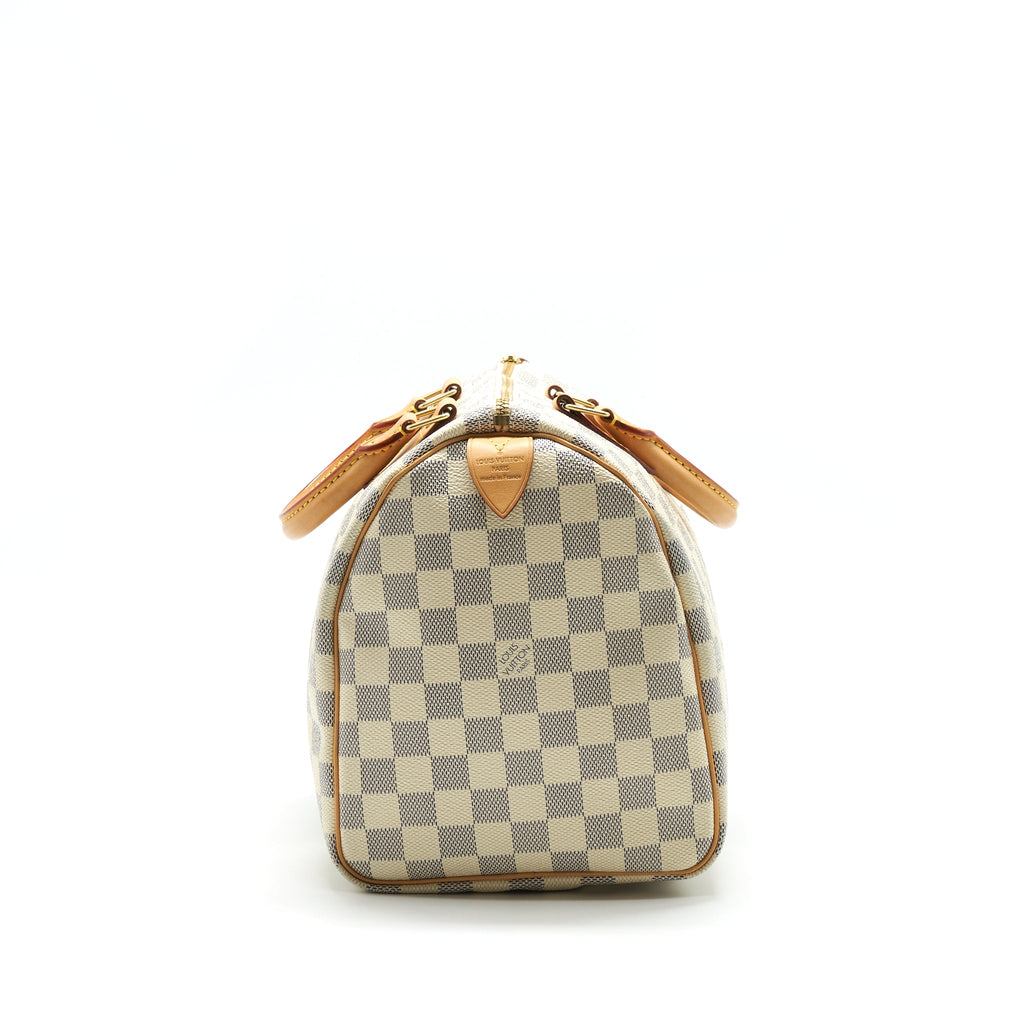 LOUIS VUITTON SPEEDY 30 DAMIER AZUR CANVAS HANDBAG