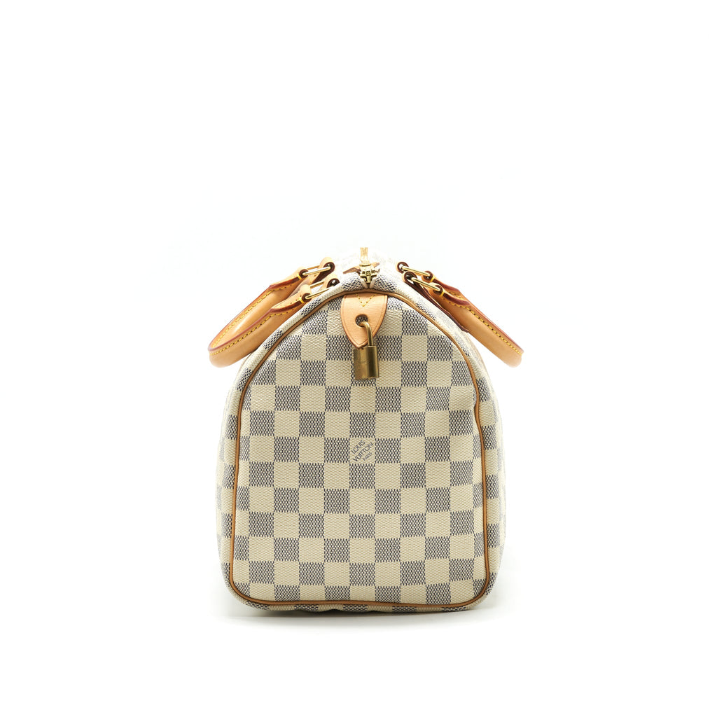 LOUIS VUITTON SPEEDY 30 DAMIER AZUR CANVAS HANDBAG