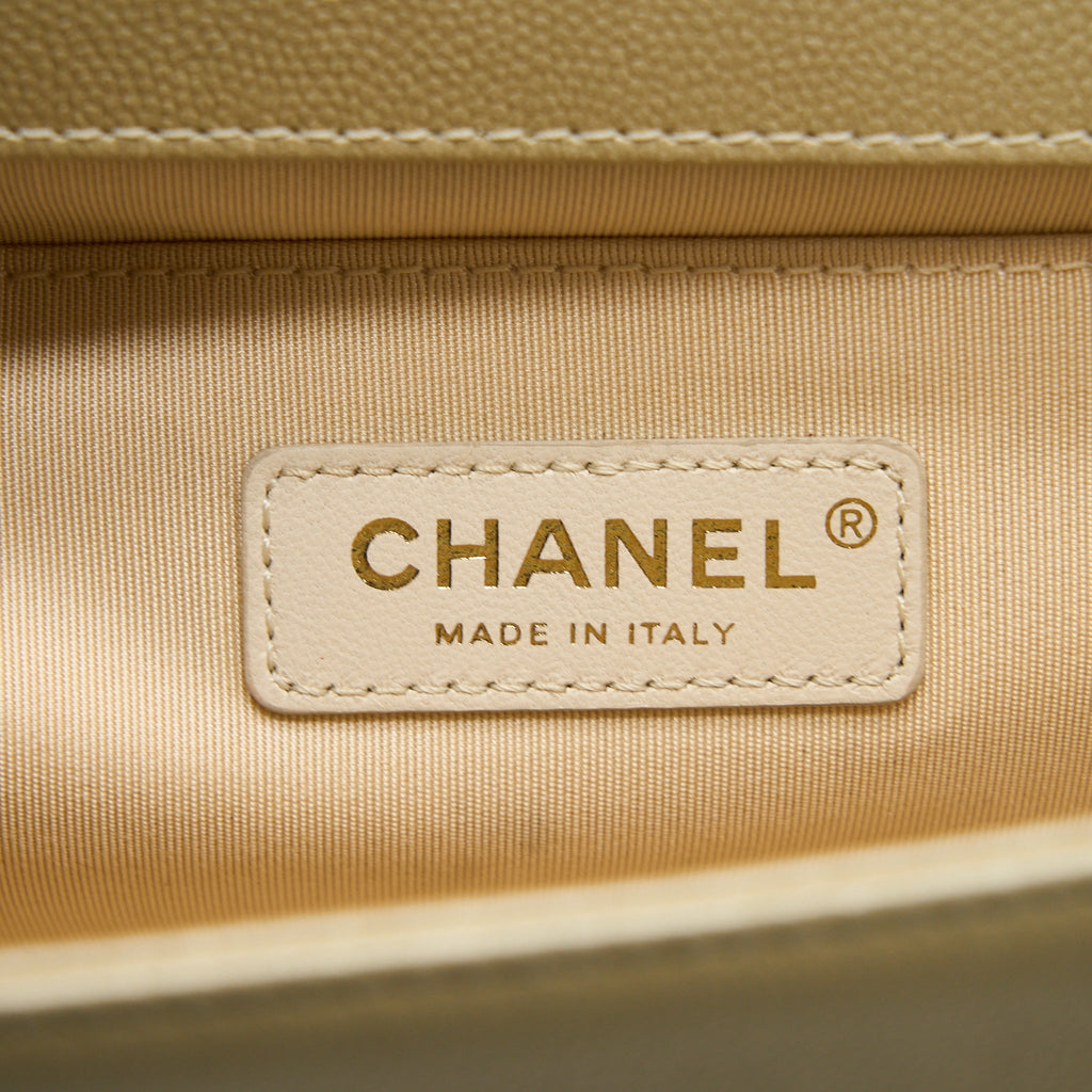 CHANEL MEDIUM BOY CAVIAR GOLD LGHW