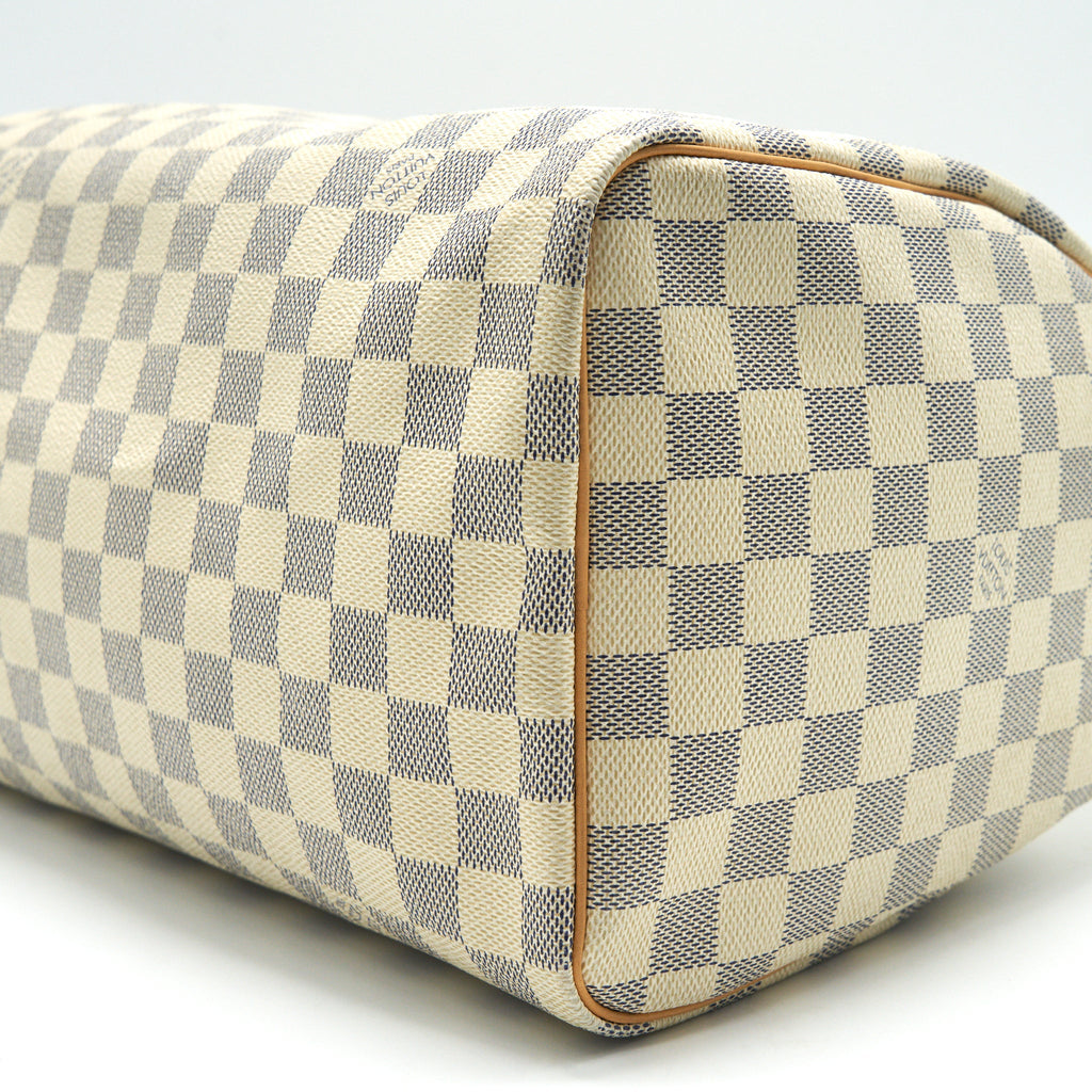 LOUIS VUITTON SPEEDY 30 DAMIER AZUR CANVAS HANDBAG