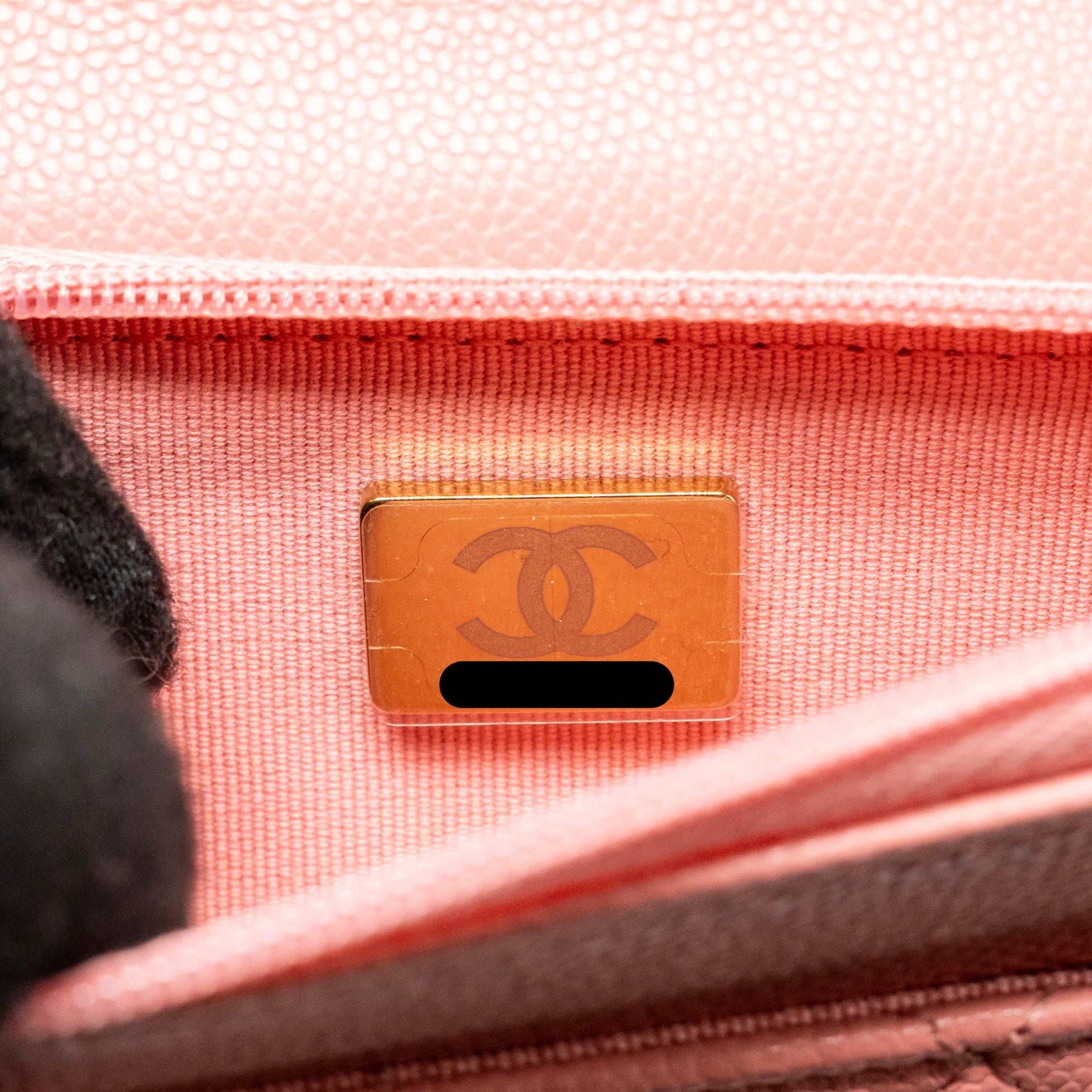 CHANEL CLASSIC WALLET ON CHAIN CAVIAR PINK LGHW (MICROCHIP)