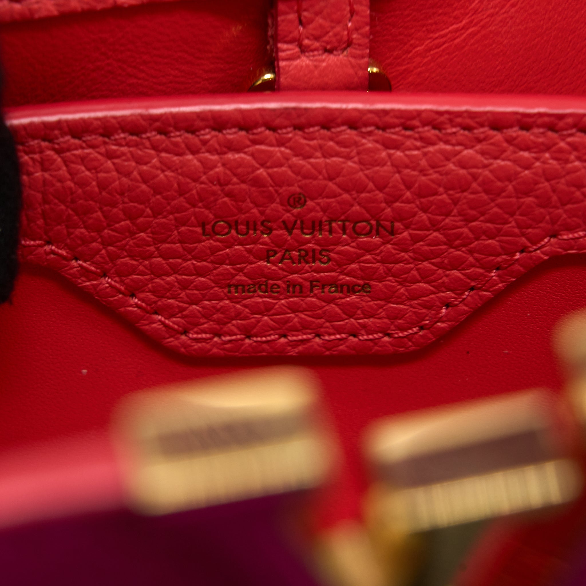 LOUIS VUITTON CAPUCINES BB CALFSKIN PINK/BRIGHT ORANGE GHW