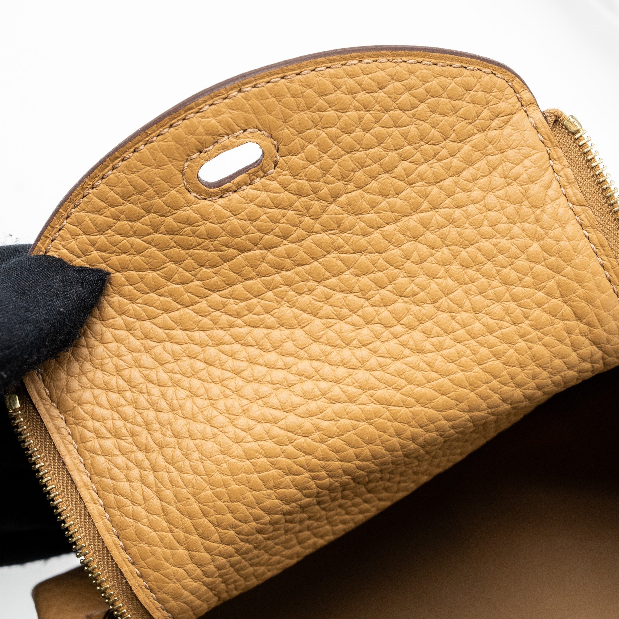 HERMES MINI LINDY CLEMENCE BISCUIT GHW