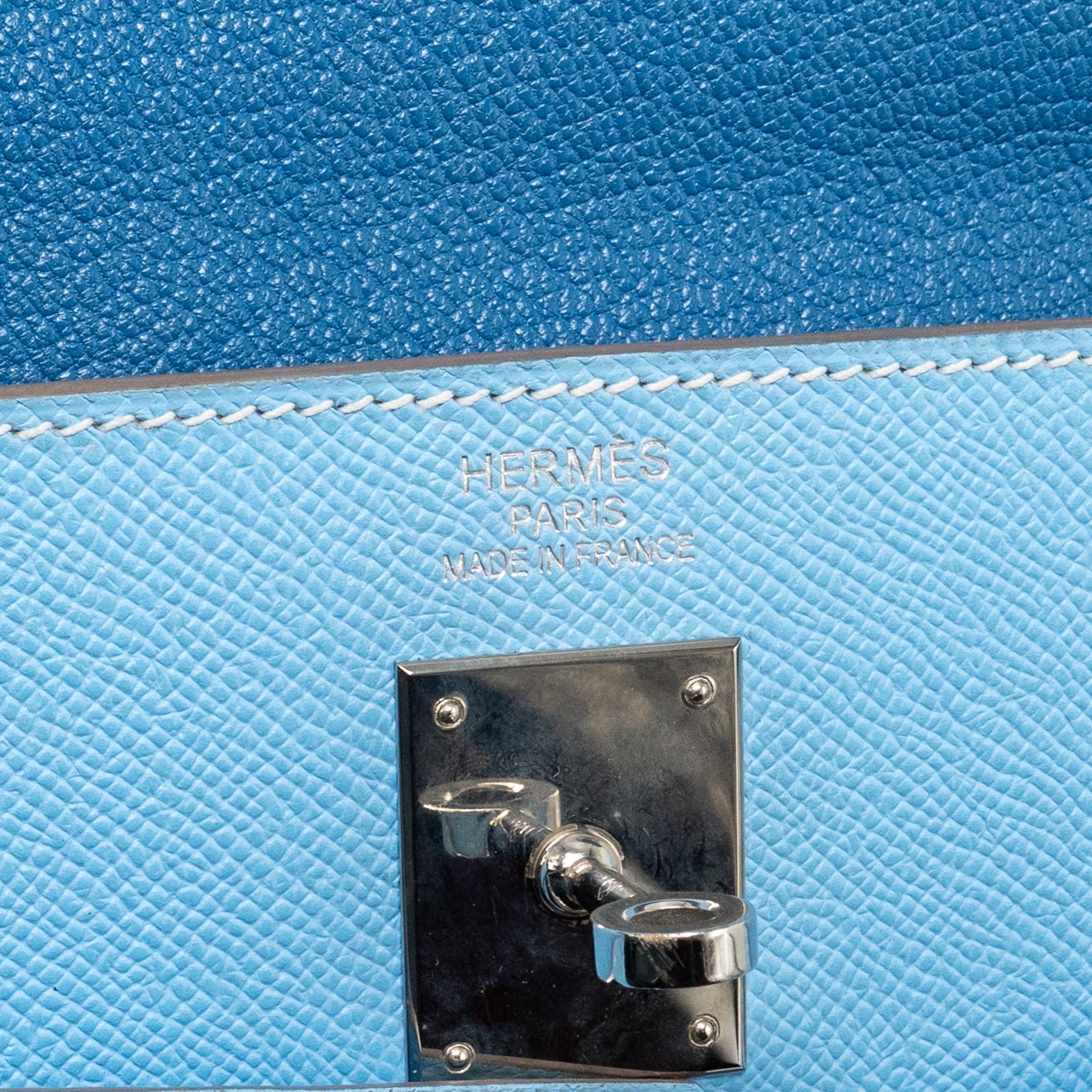 HERMES KELLY 35 EPSOM 7N BLUE CELESTE SHW