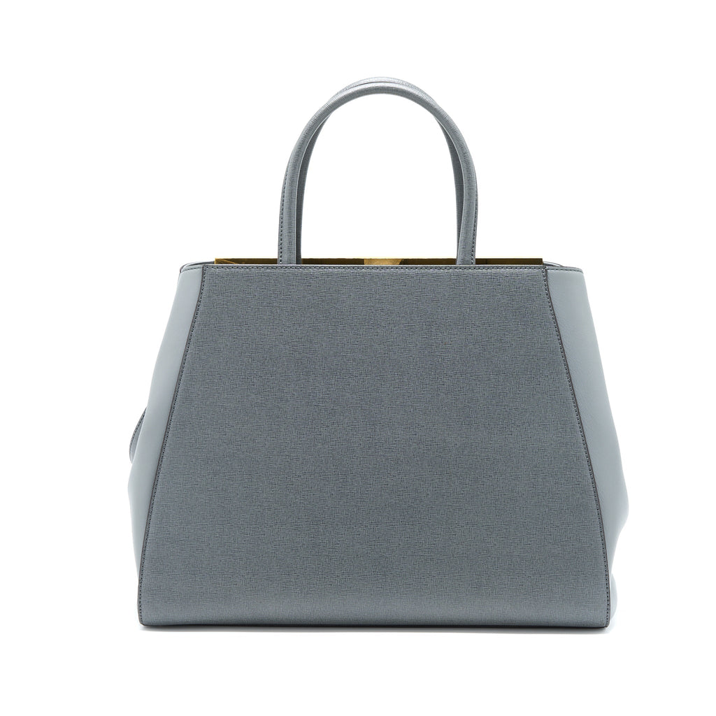 FENDI 2 JOURS LARGE BAG GREY GHW
