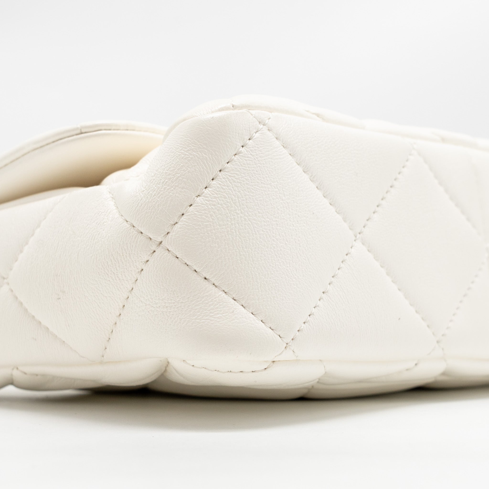 CHANEL 23S COCO LOVE SMALL FLAP BAG LAMBSKIN WHITE GHW (MICROCHIP)