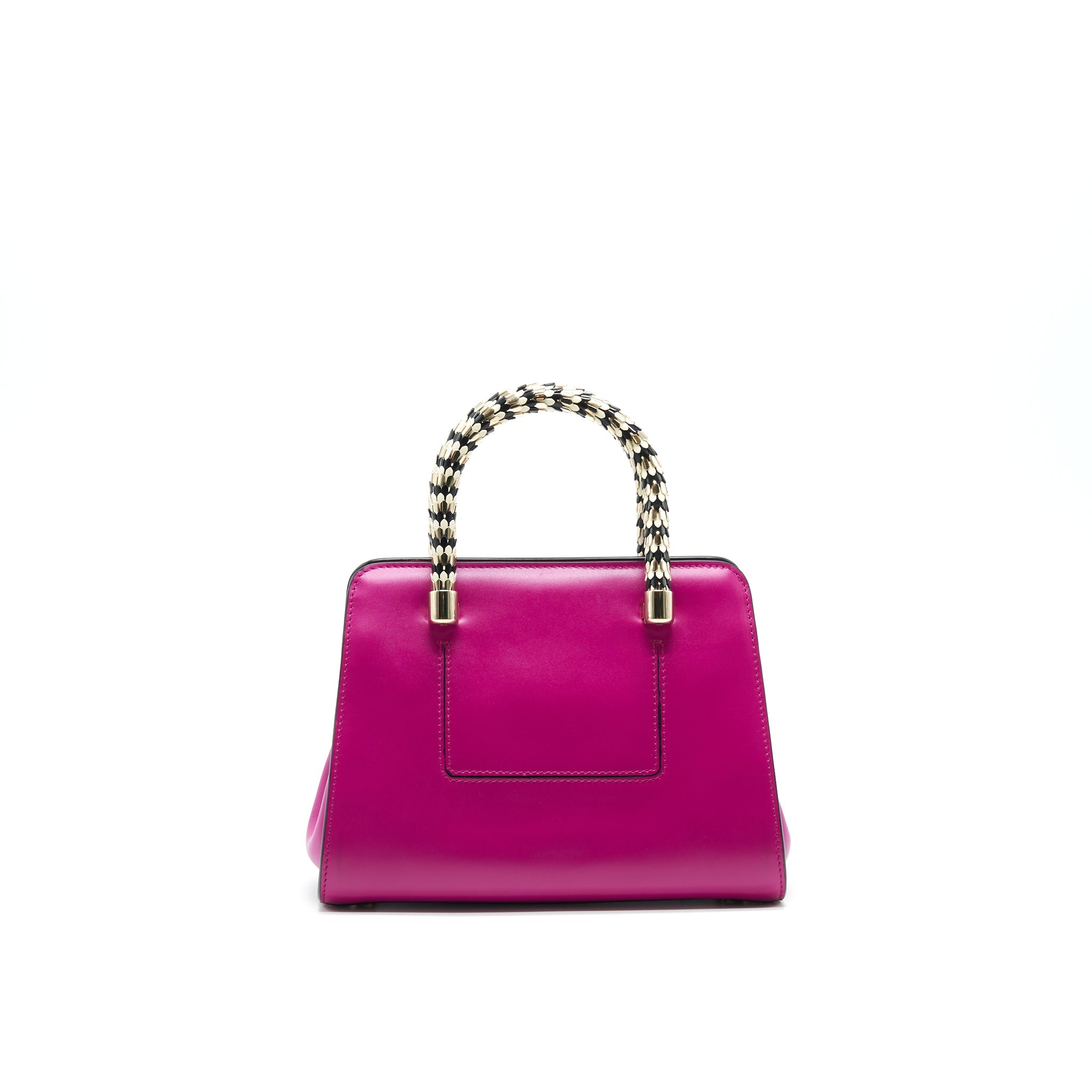 BVLGARI TOP HANDLE TOTE BAG WITH LONG STRAP PINK LGHW