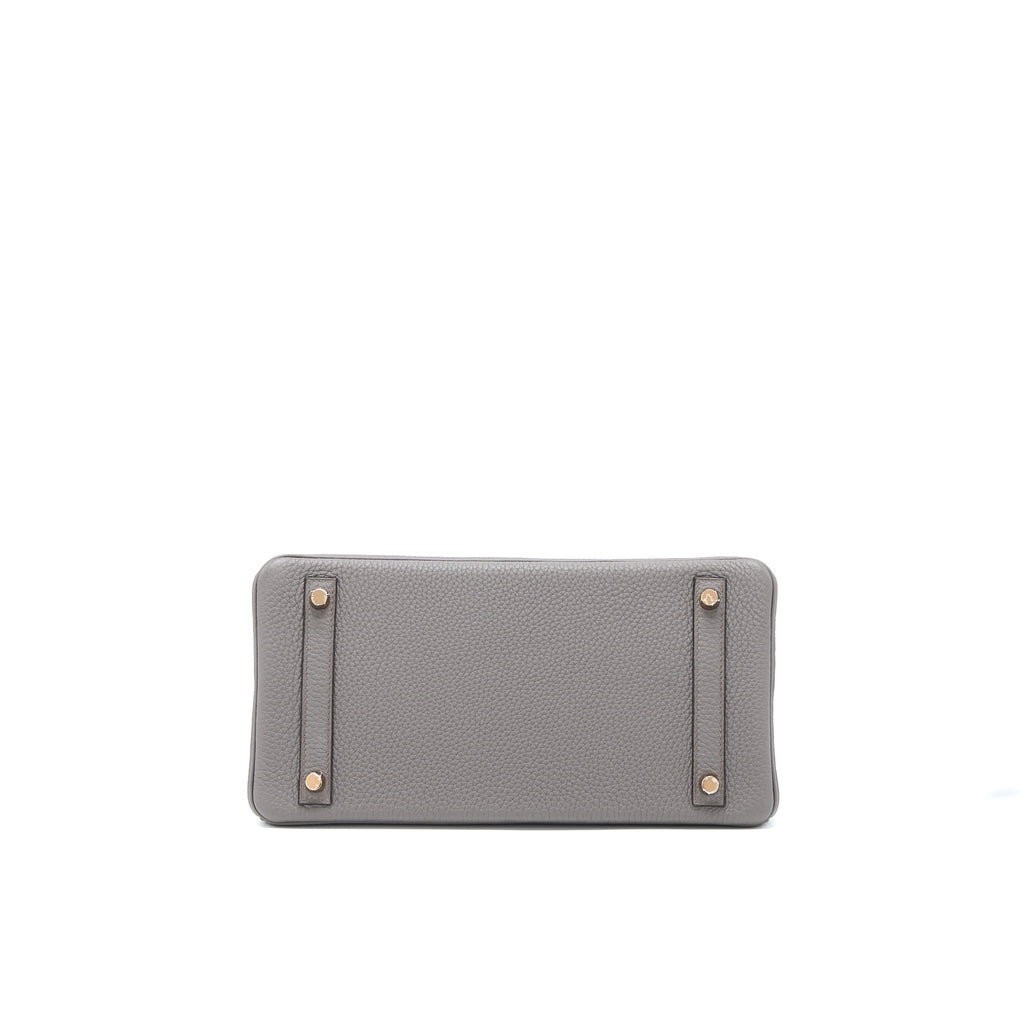 HERMES BIRKIN 30 TOGO 8F GRIS ETAIN RGHW