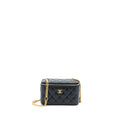 CHANEL LONG VANITY DETAILED GEM CHAIN LAMBSKIN BLACK GHW (MICROCHIP)