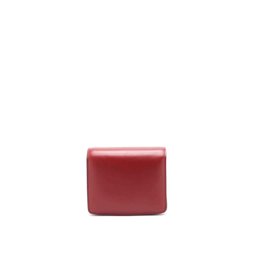 CELINE SMALL CLASSIC BOX BAG RED WITH GHW