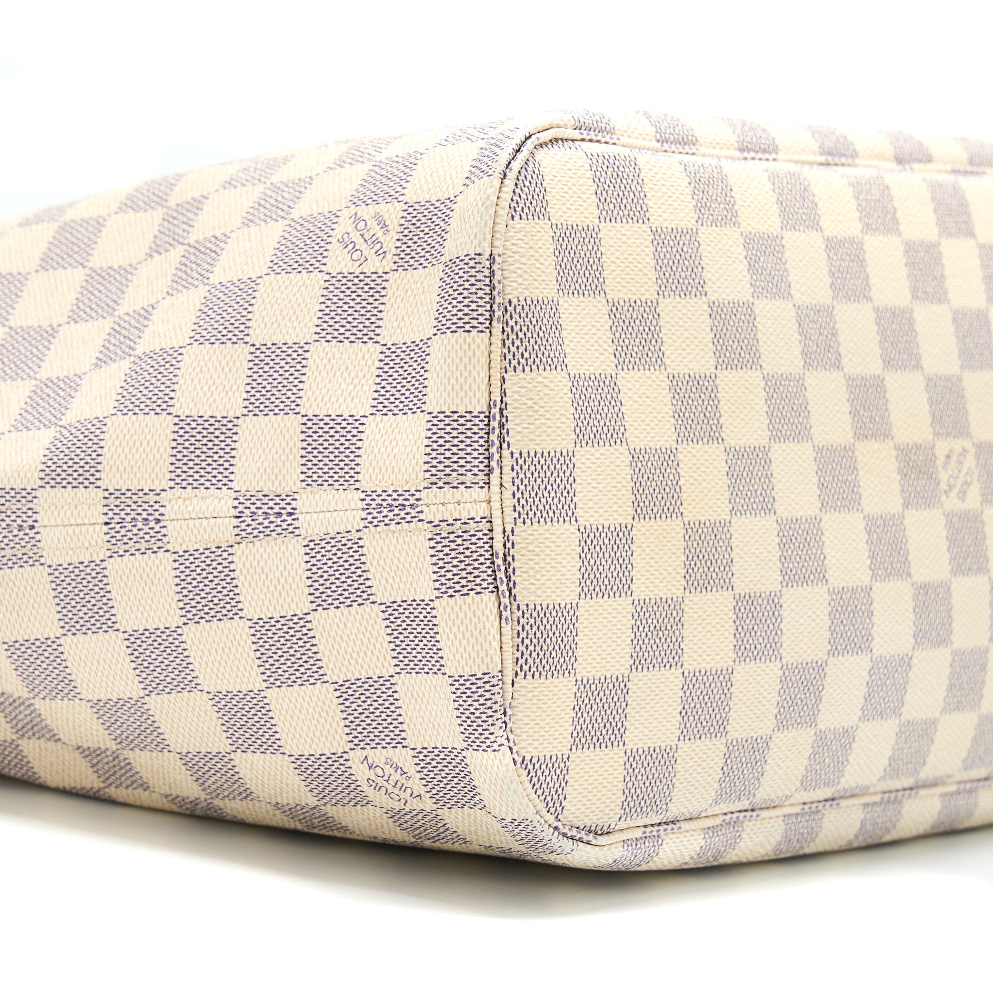 LOUIS VUITTON NEVERFULL MM DAMIER AZUR GHW