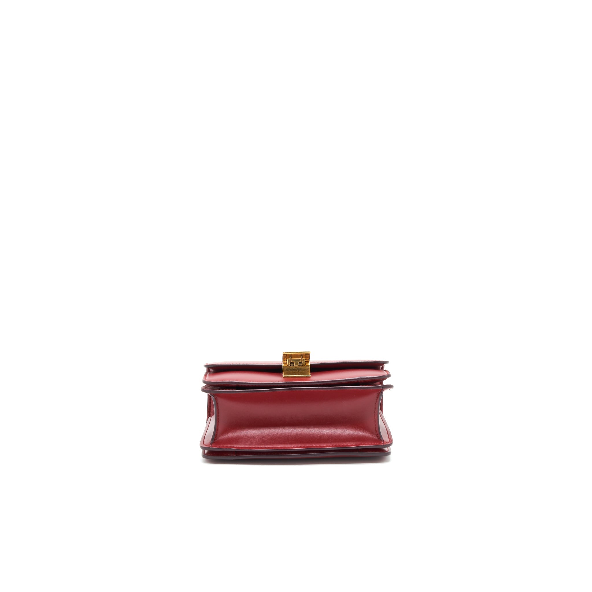 CELINE SMALL CLASSIC BOX BAG RED WITH GHW