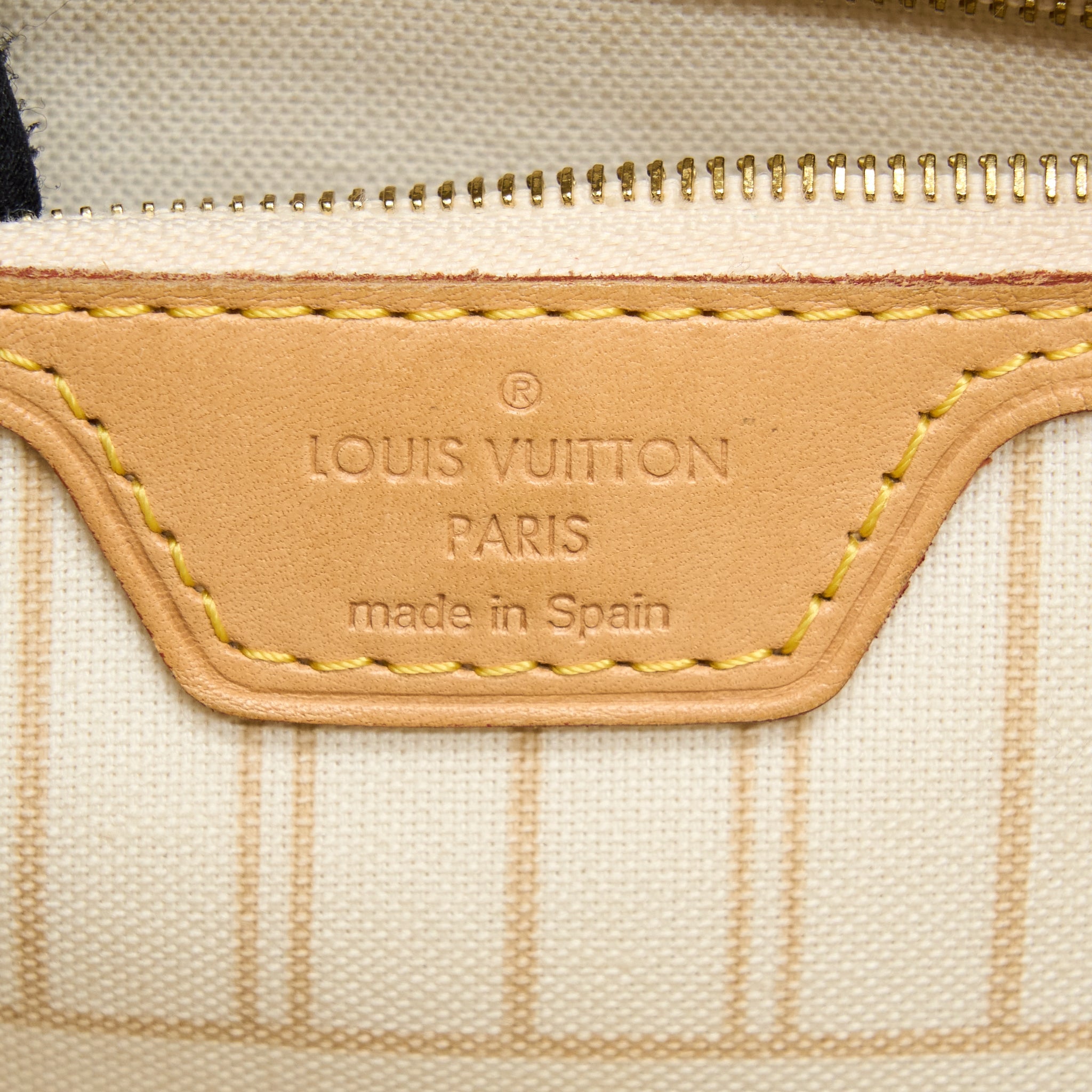LOUIS VUITTON NEVERFULL MM DAMIER AZUR GHW