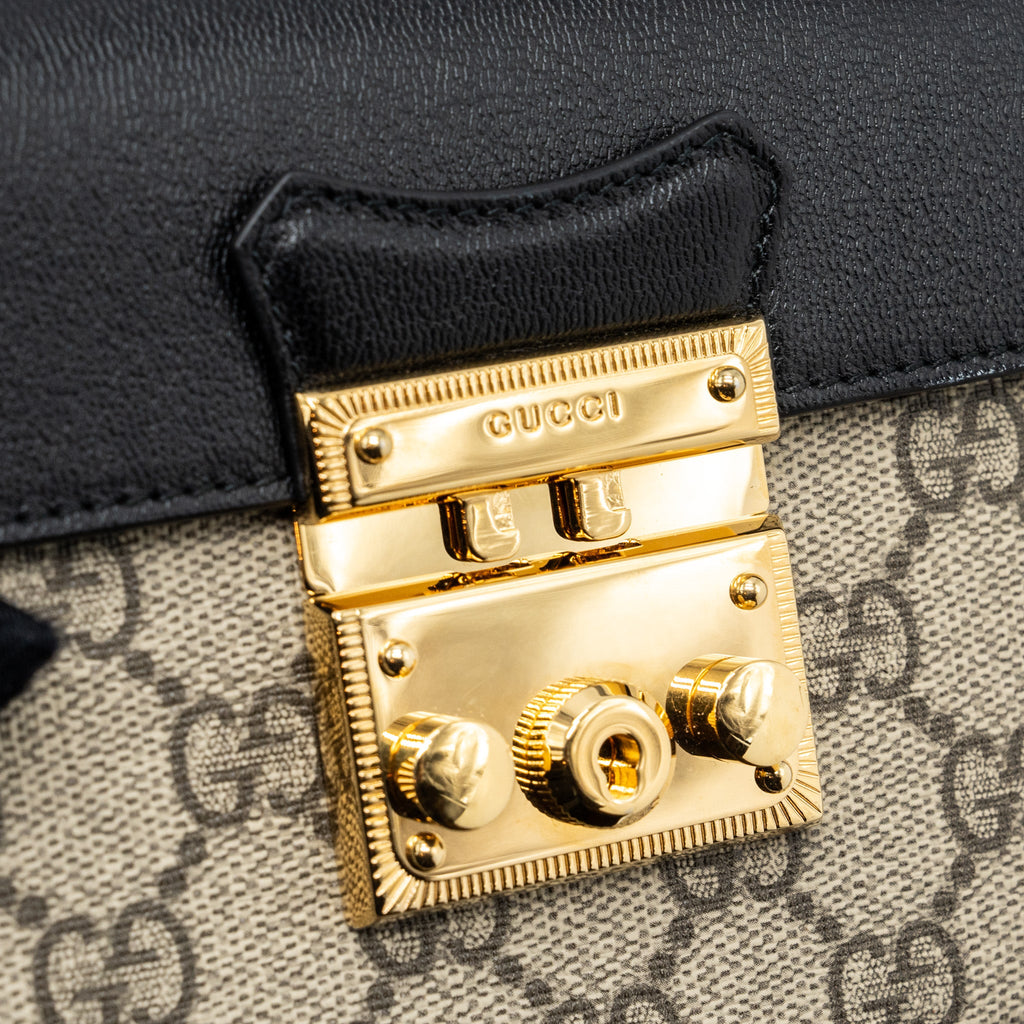 GUCCI PADLOCK MINI TOP HANDLE BAG GG SUPREME CANVAS/ LEATHER MULTICOLOUR GHW