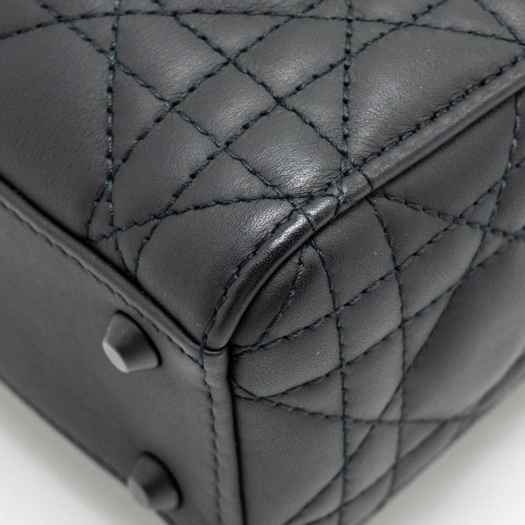 DIOR MINI LADY DIOR CALFSKIN SO BLACK