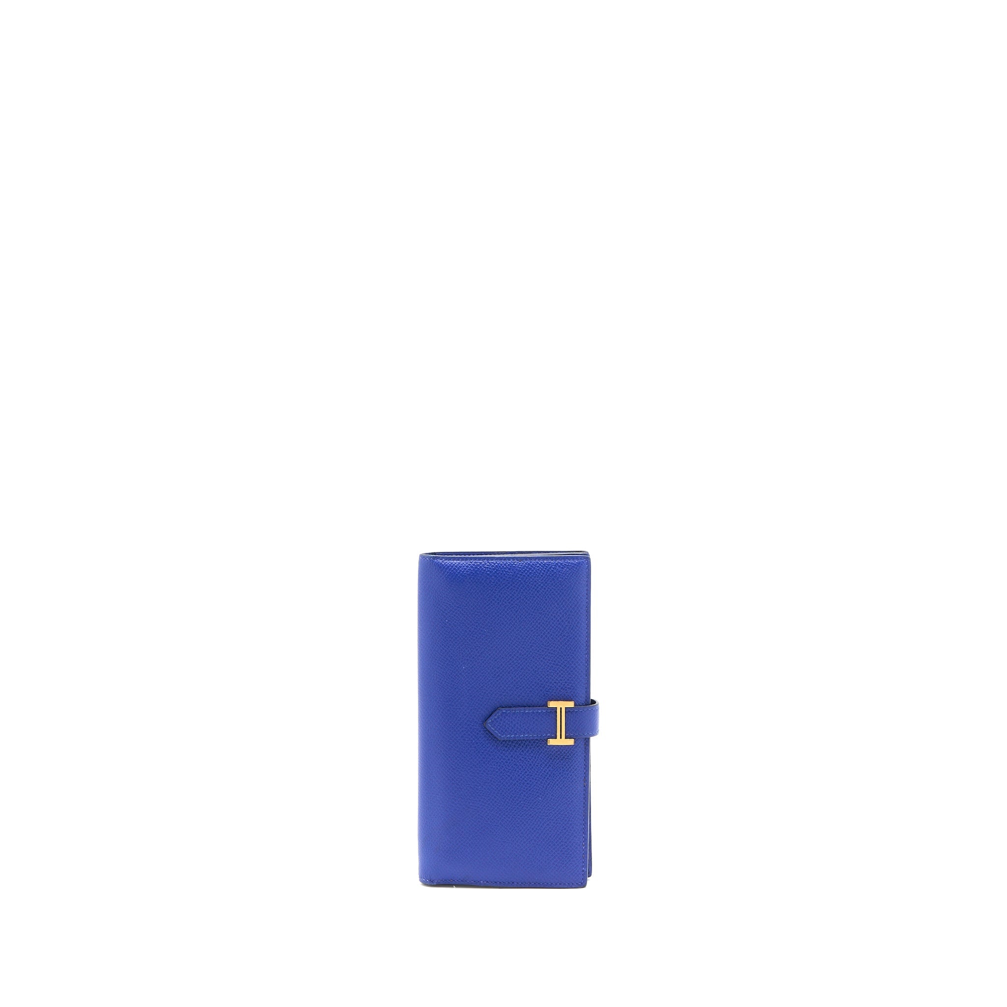 HERMES BEARN LONG WALLET EPSOM BLUE ELECTRIC GHW