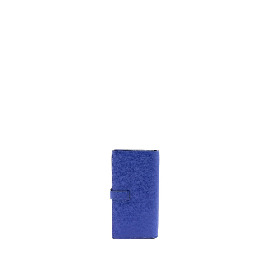 HERMES BEARN LONG WALLET EPSOM BLUE ELECTRIC GHW