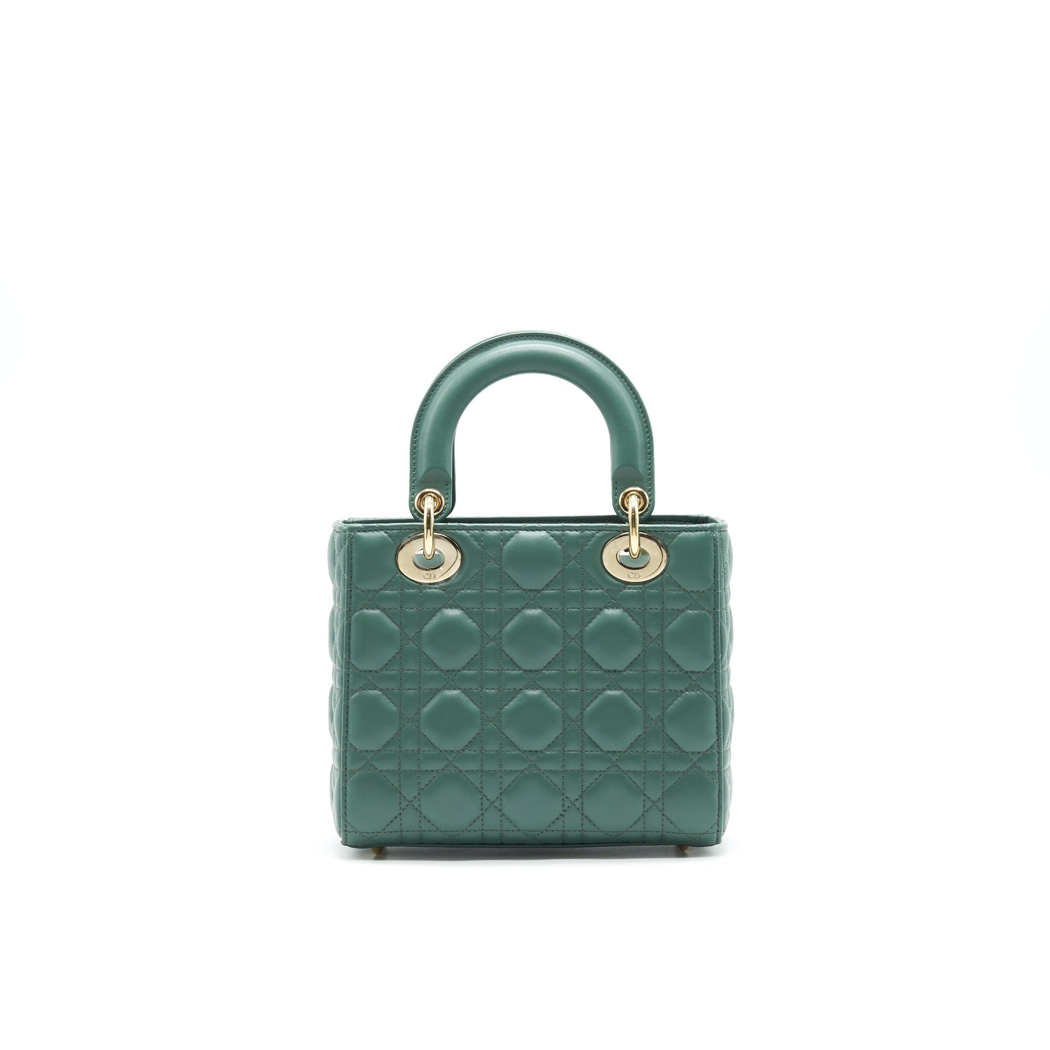 DIOR LAMBSKIN CANNAGE MY ABCDIOR LADY DIOR SMALL GREEN LGHW
