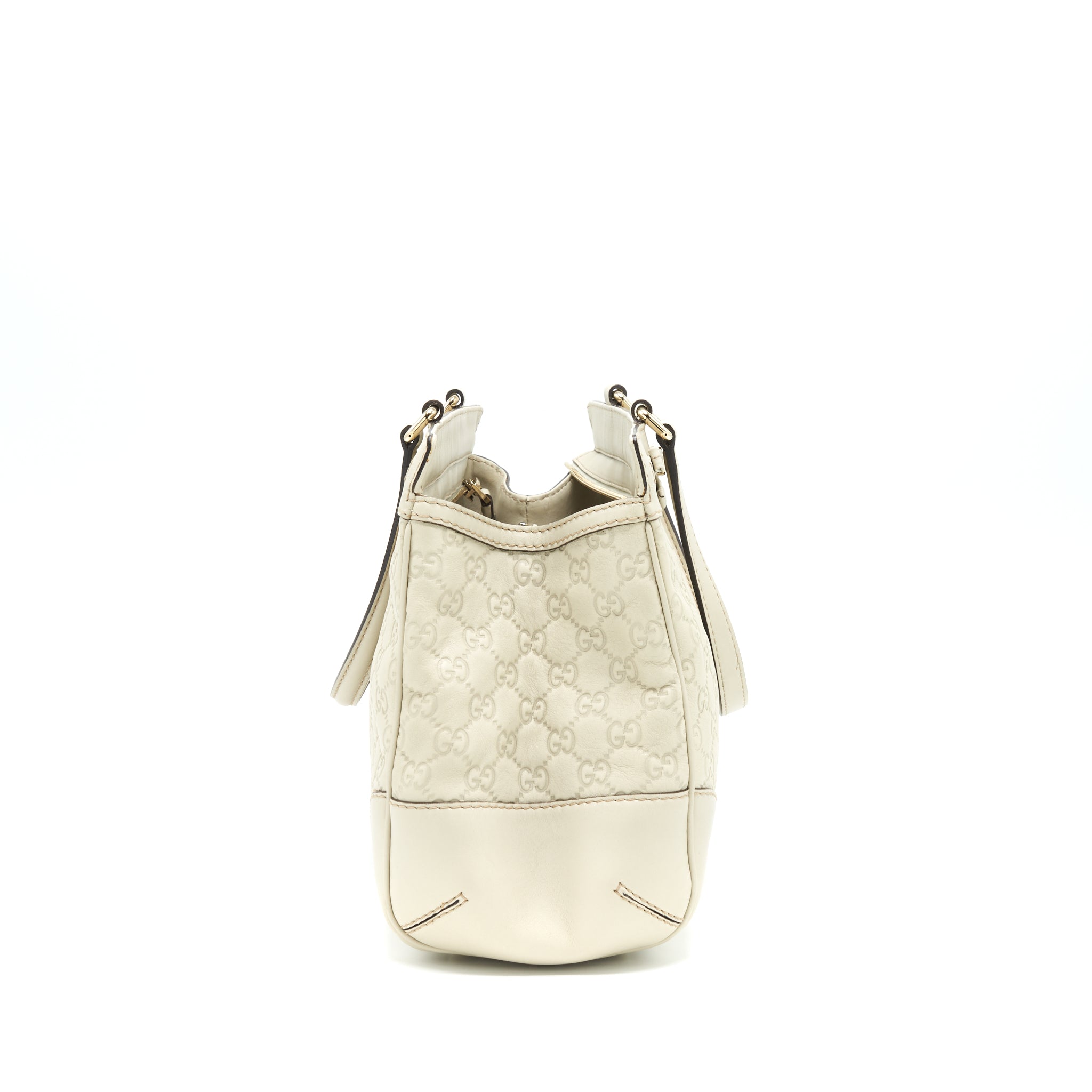 GUCCI INTERLOCK PATTERN TOTE BAG LIGHT GREY