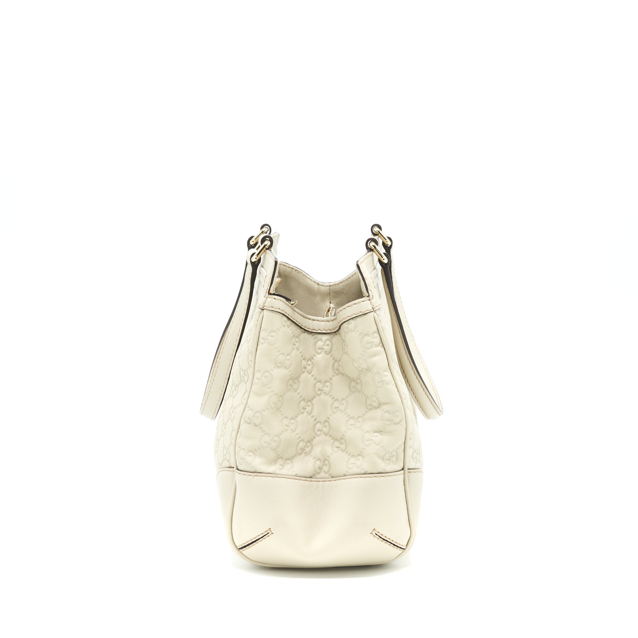 GUCCI INTERLOCK PATTERN TOTE BAG LIGHT GREY