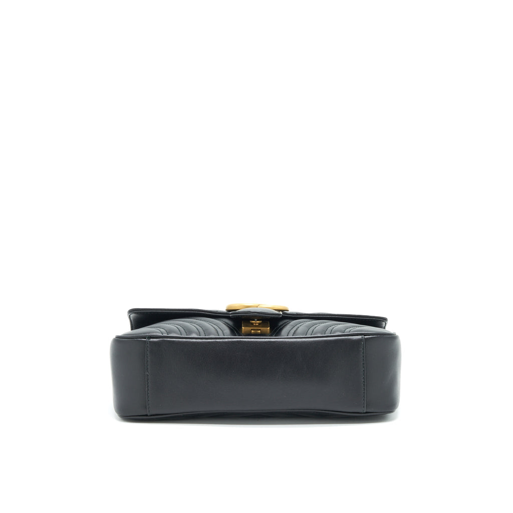 GUCCI GG MARMONT SHOULDER BAG 26CM BLACK WITH GHW