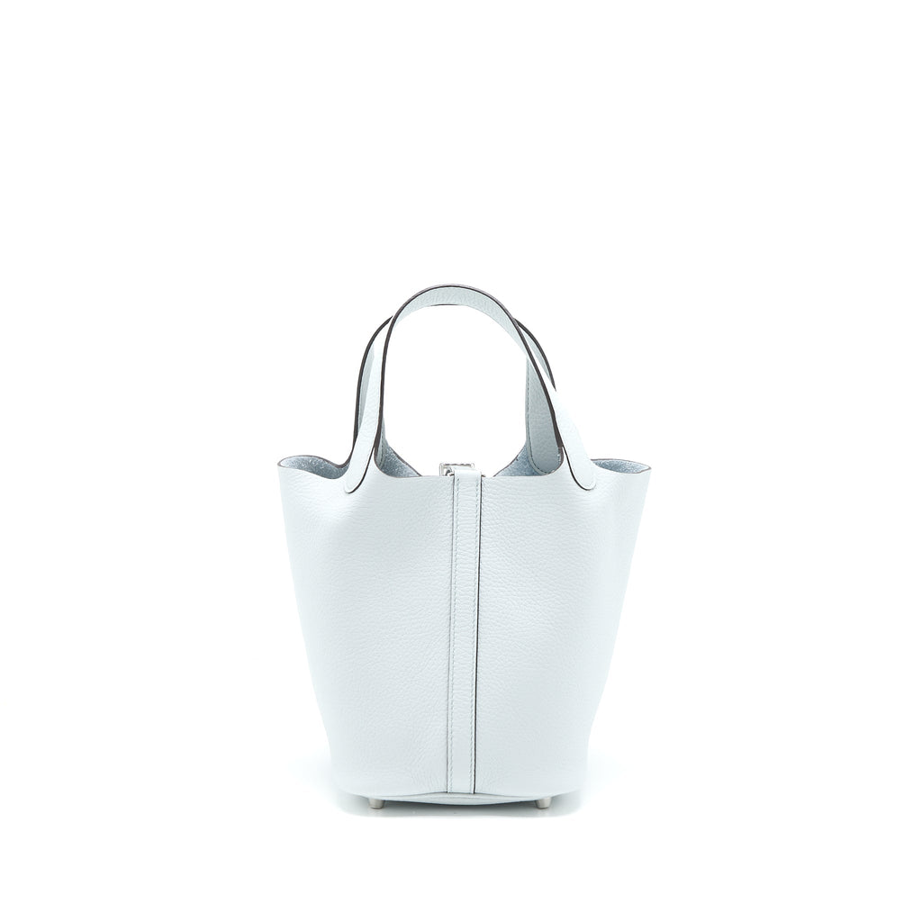 HERMES PICOTIN 18 CLEMENCE BLUE PALE SHW