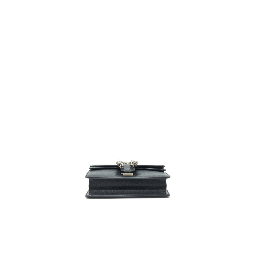 GUCCI BLACK LEATHER DIONYSUS MINI BAG WITH SHW