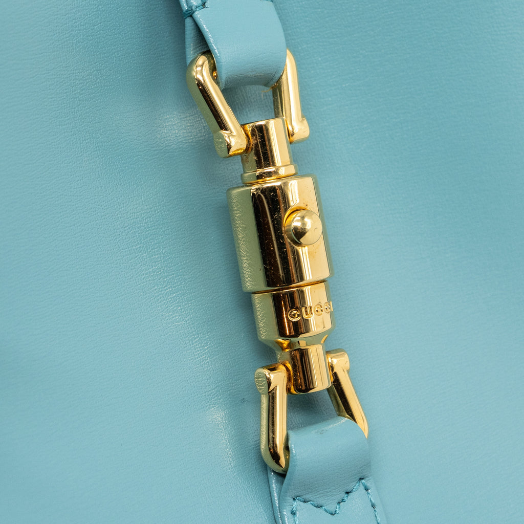 GUCCI JACKIE 1961 MINI SHOULDER BAG LEATHER BLUE GHW