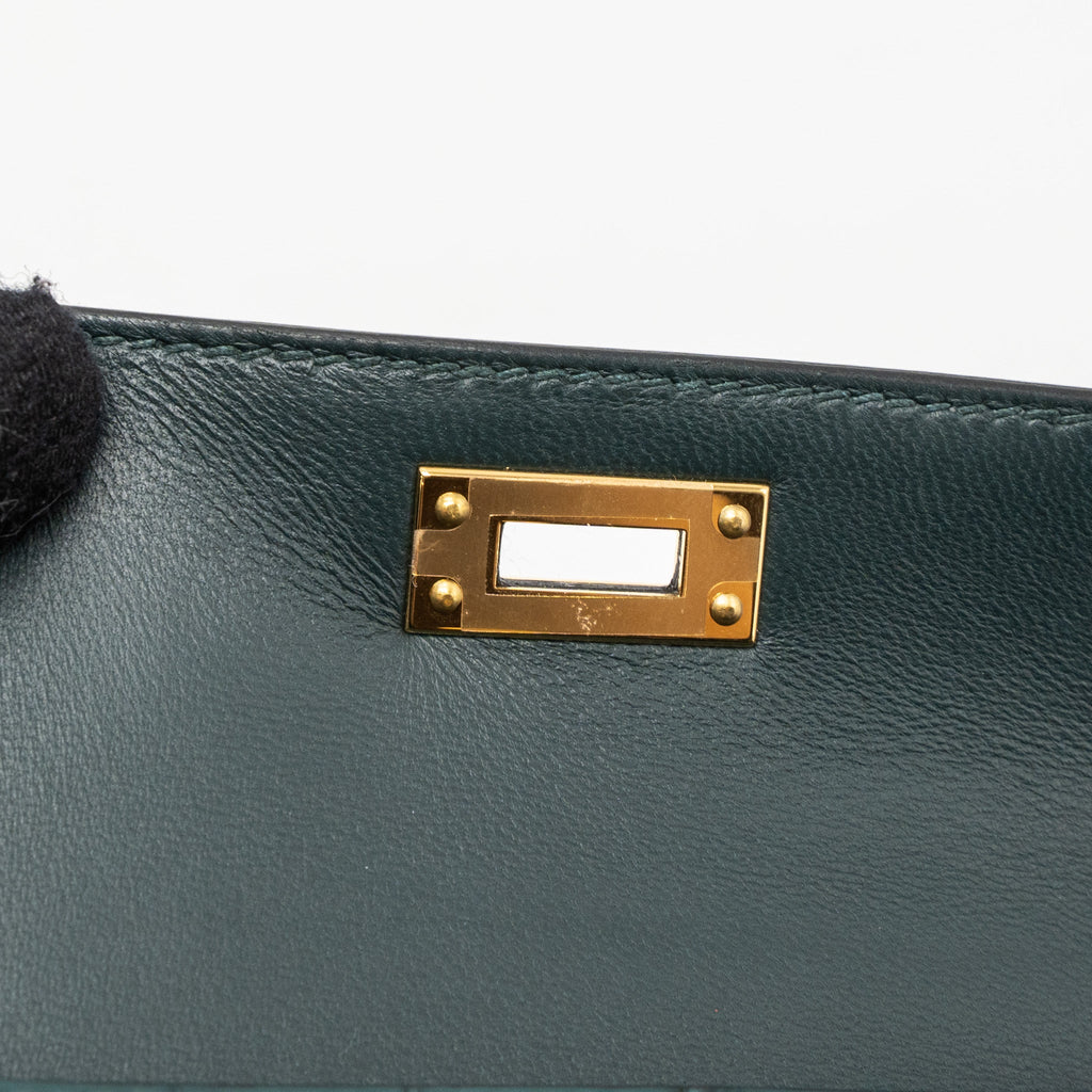 HERMES MINI KELLY II ALLIGATOR MISSISSIPPIENSIS MATTE 6O VERT CYPRES GHW