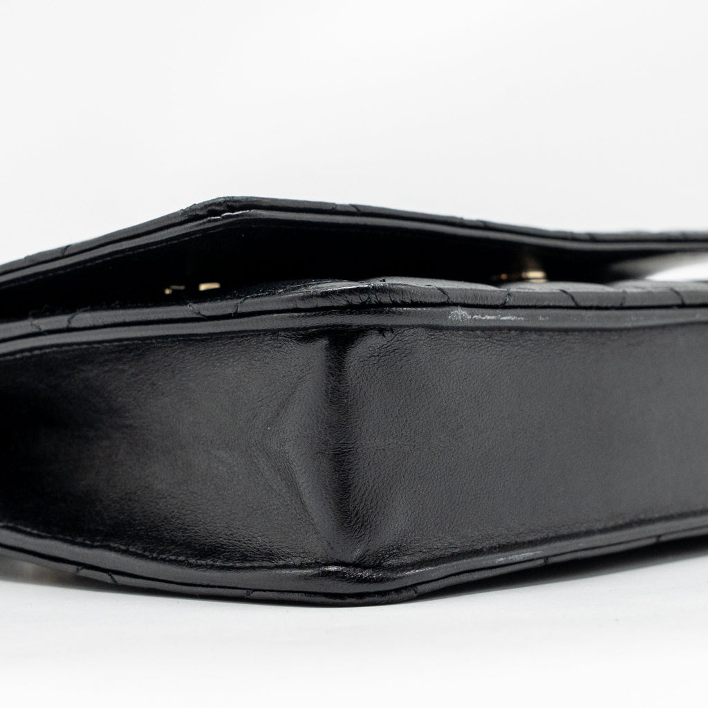 CHANEL COCO CHARM WALLET ON CHAIN LAMBSKIN BLACK LGHW