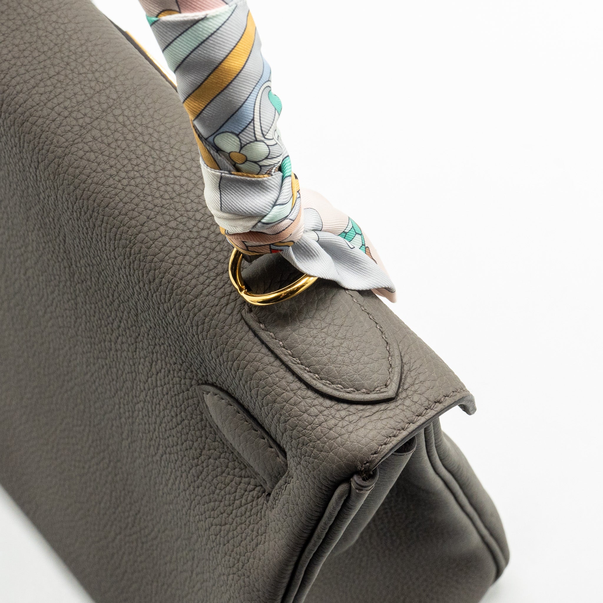 HERMES KELLY 28 TOGO GRIS ETAIN GHW