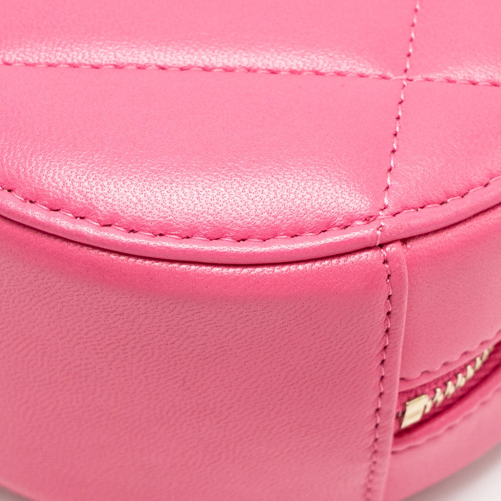 CHANEL 19 ROUND CLUTCH WITH CHAIN LAMBSKIN PINK MULTICOLOUR HARDWARE (MICROCHIP)
